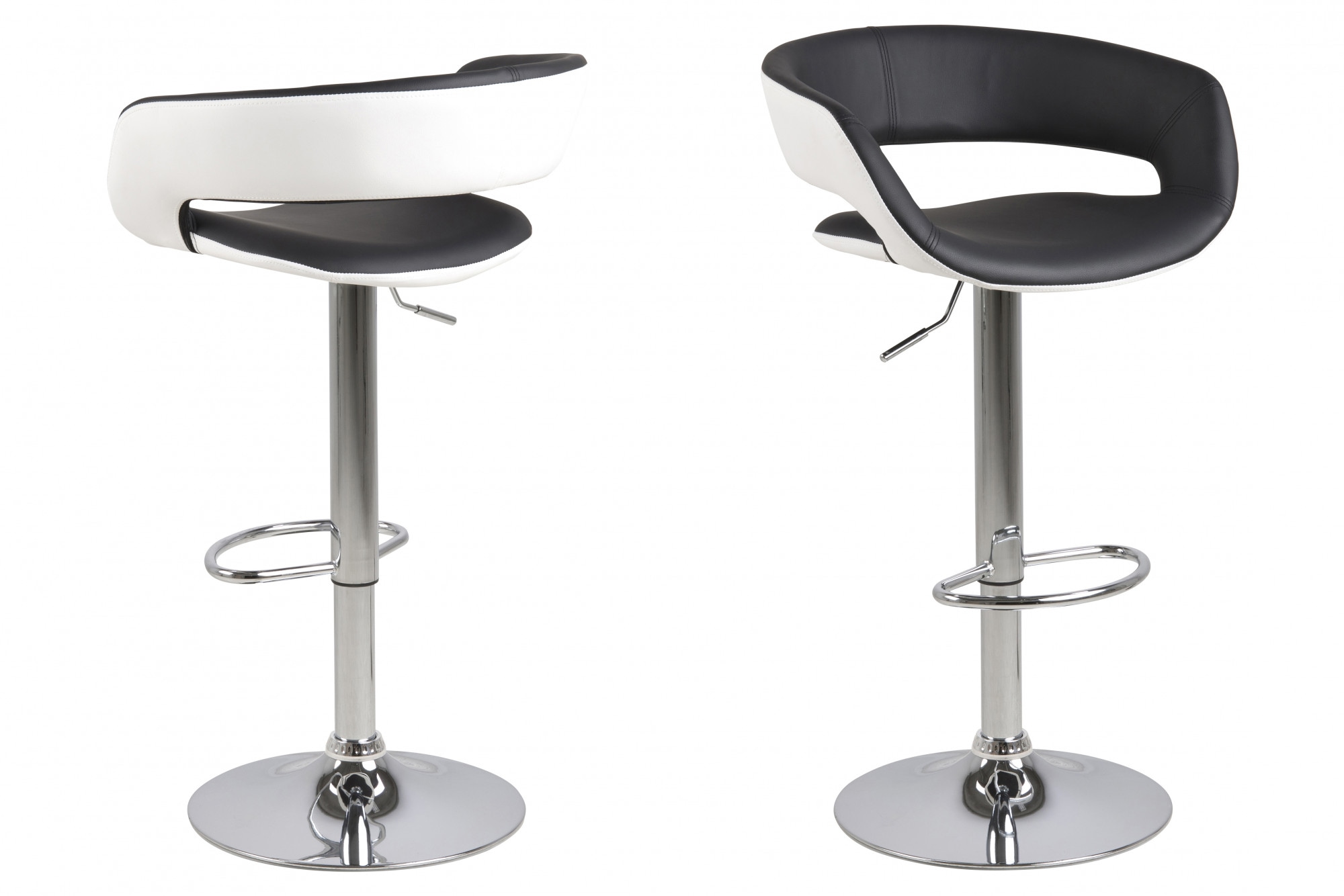 ACTONA GROUP Tabouret de bar »Grace« (lot de 2) simili cuir, hauteur réglable, accoudoir