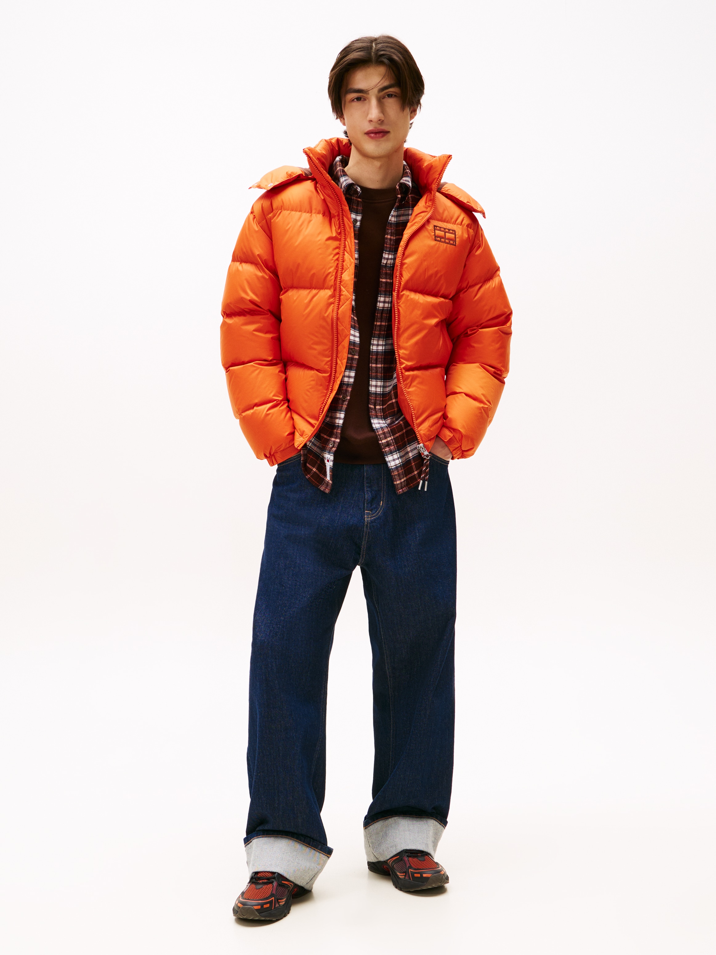 Tommy Jeans Veste matelassée »ALASKA DOWN PUFFER« mit Kapuze Übergangsjacke Regular fit mit abnehmbarer Kapuze