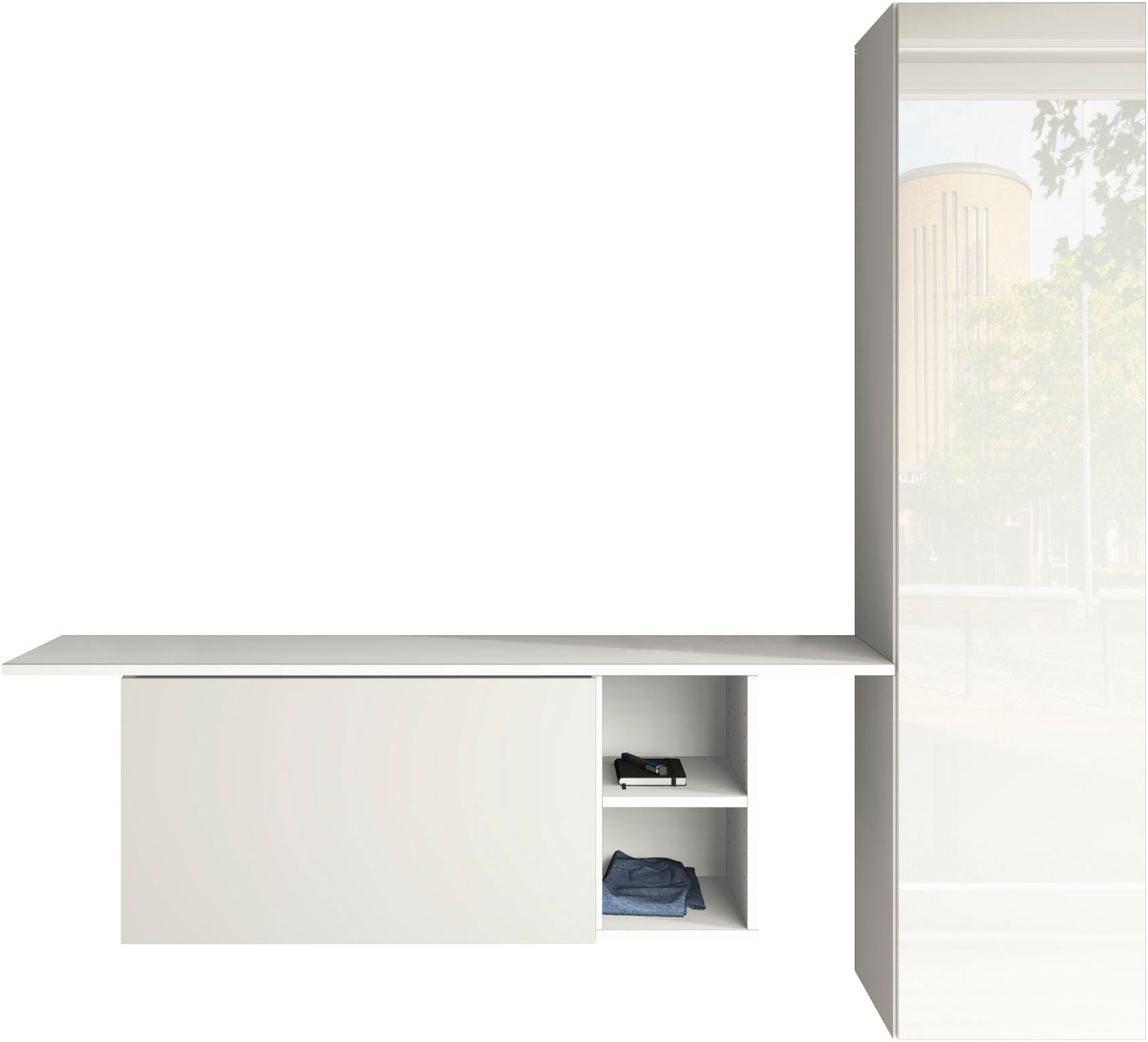 borchardt Möbel Ensemble de vestiaires »Toledo, moderne hängende Garderobe, Schminktisch mit Regalfächern« Ensemble d'épargne, 