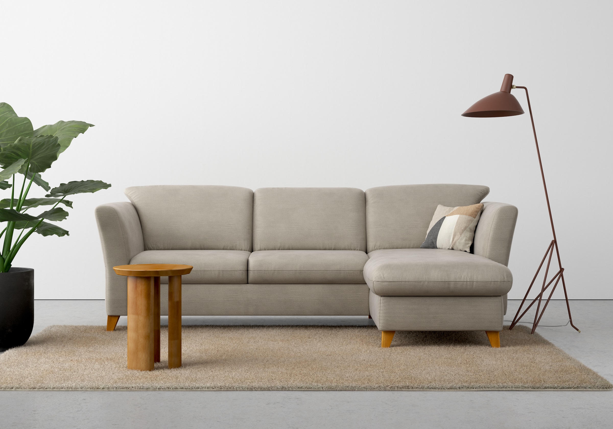 Home affaire Canapé d'angle »Trelleborg L-Form« wahlweise mit Bettfunktion und Bettkasten, inkl. Federkern-Polsterung