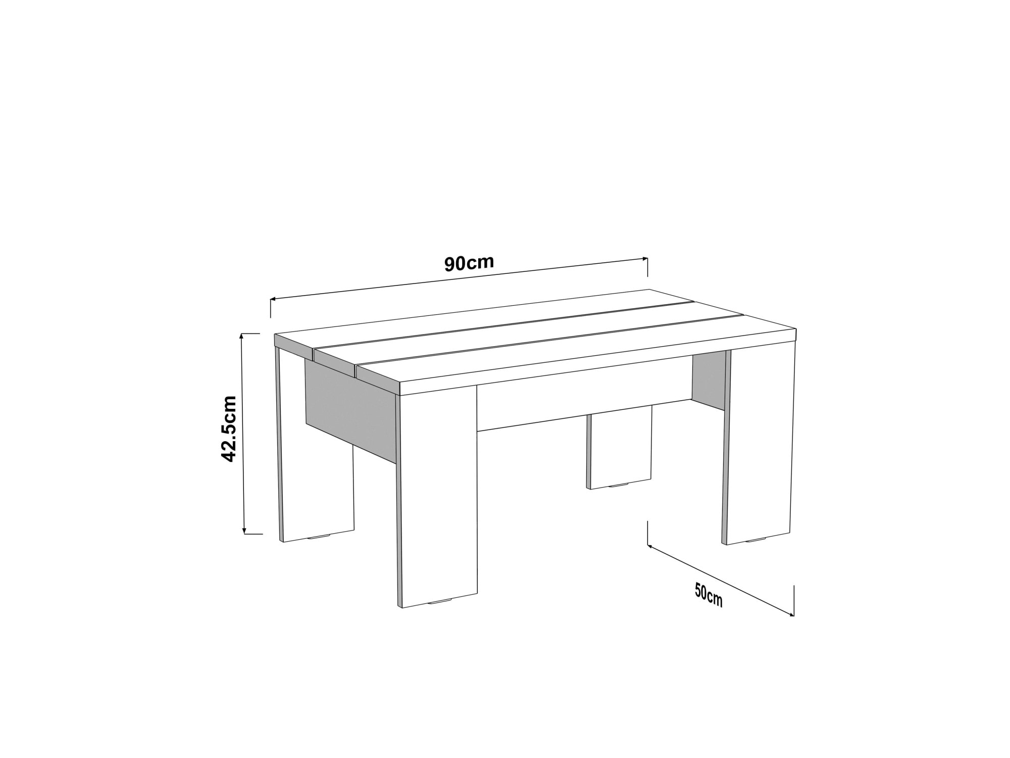 Home affaire Couchtisch »Montese, Wohnzimmertisch, Sofatisch, Beistelltisch, Kaffeetisch« Moderner Couchtisch: 3 Grössen, 4 Farben – ideal für kleine Räume