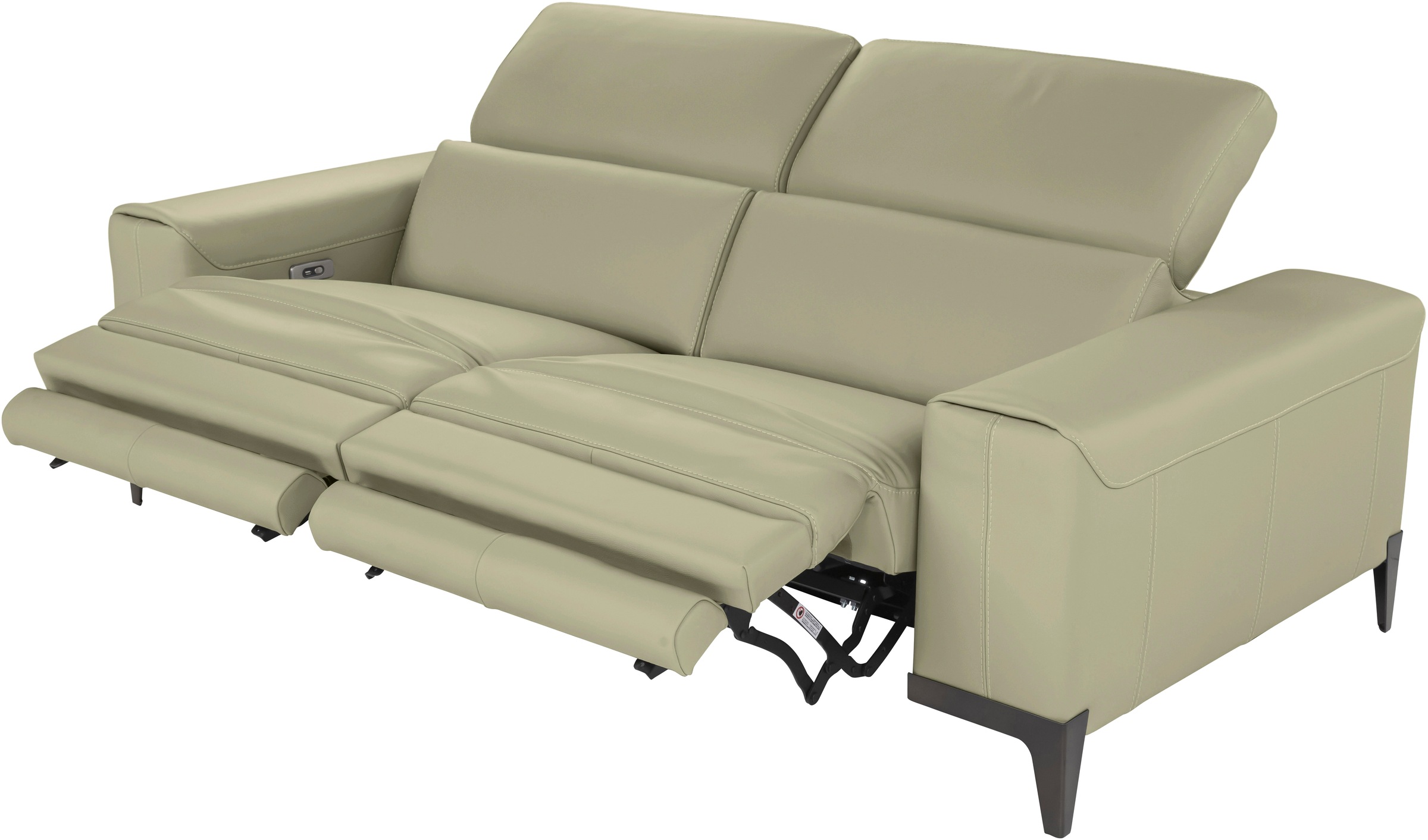 CALIA ITALIA 3-places »Benja, Designsofa mit erstklassigen Komfortfunktionen zum Wohlfühlen« in Leder, mit elektrischer Relaxfunktion