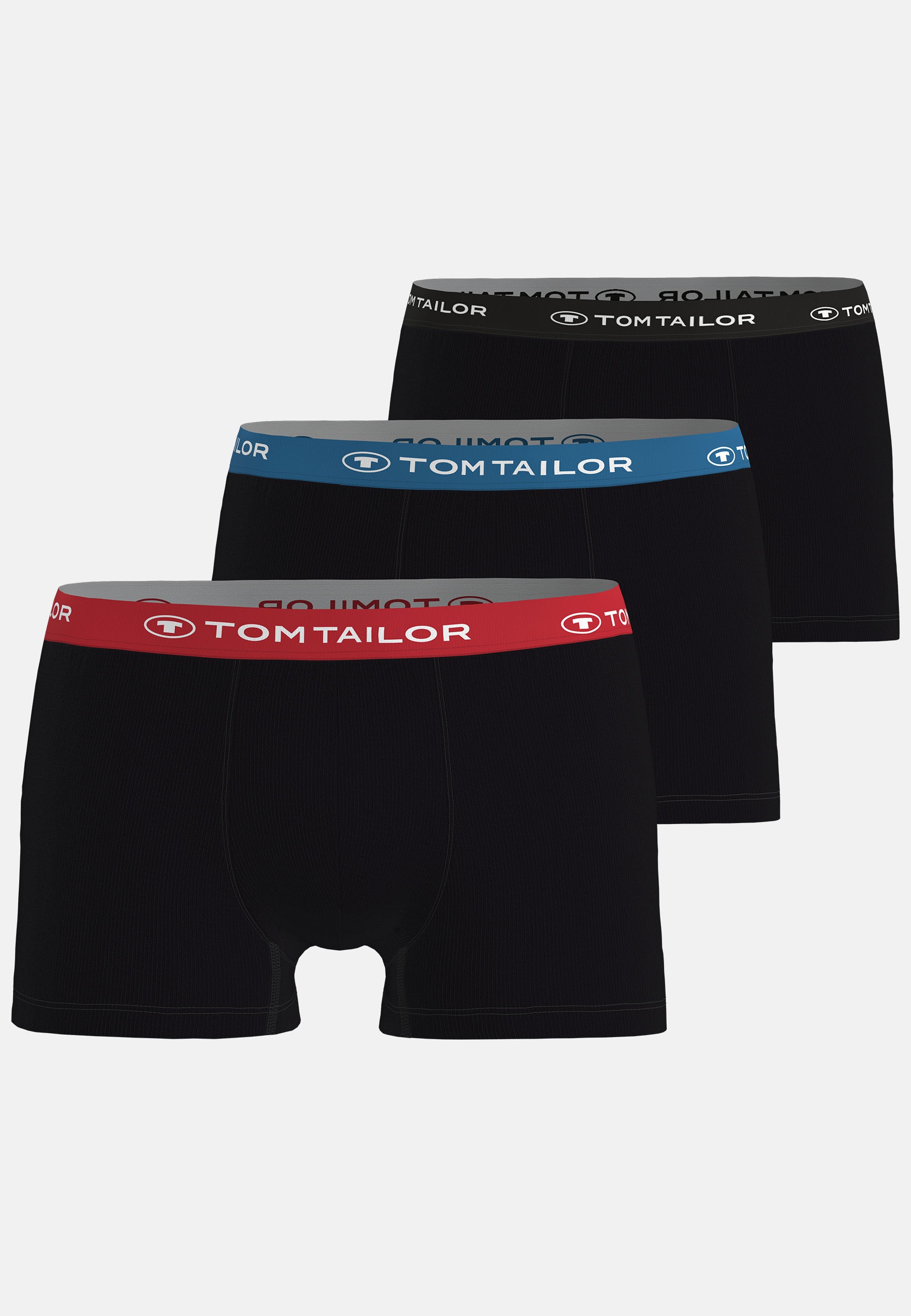 TOM TAILOR Boxershorts »Buffer« 3er Pack,  weich, bequem, basic, eng, Logobund, Baumwollmix