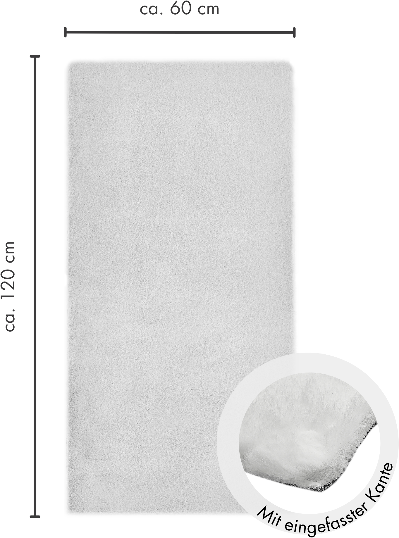 GOODproduct Hochflor-Teppich »Lugano« rechteckig 30 mm Höhe Kunstfell, Uni Farben, sehr weich & kuschelig