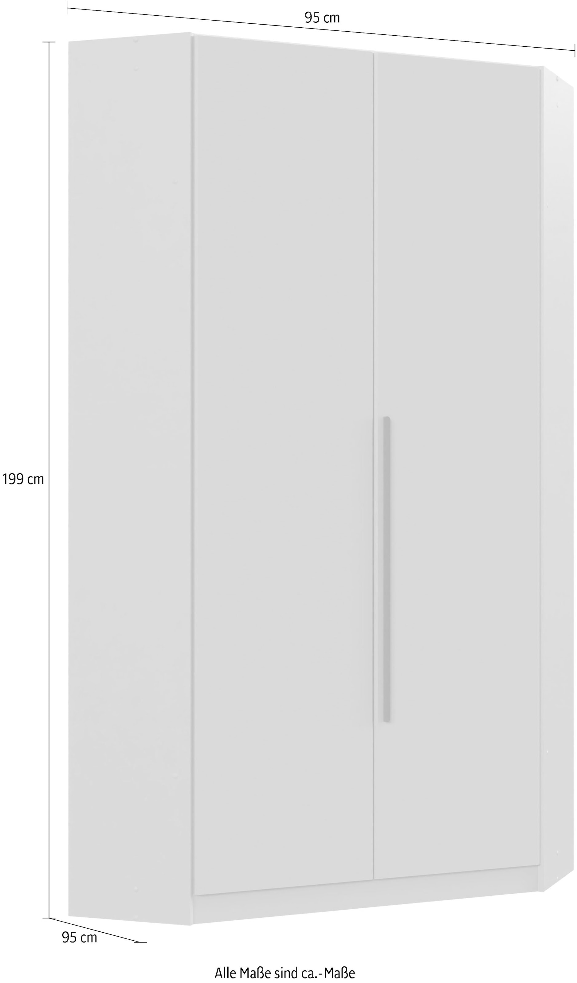 Wimex Armoire d'angle »Marburg wahlweise mit Spiegel« Armoire avec beaucoup de rangement, disponible en plusieurs couleurs