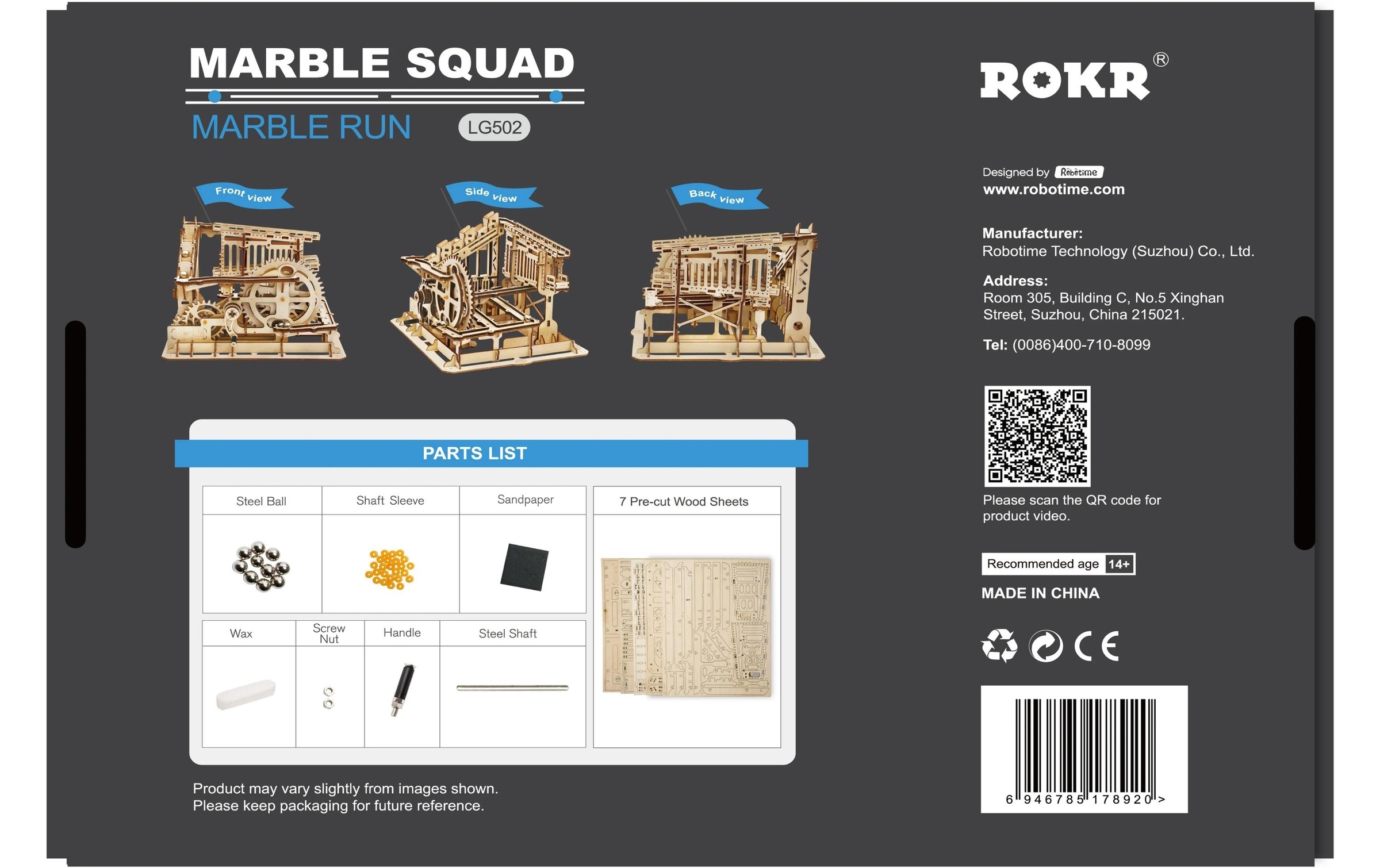   Kit de modèles réduits »RoboTime Marble Squad«