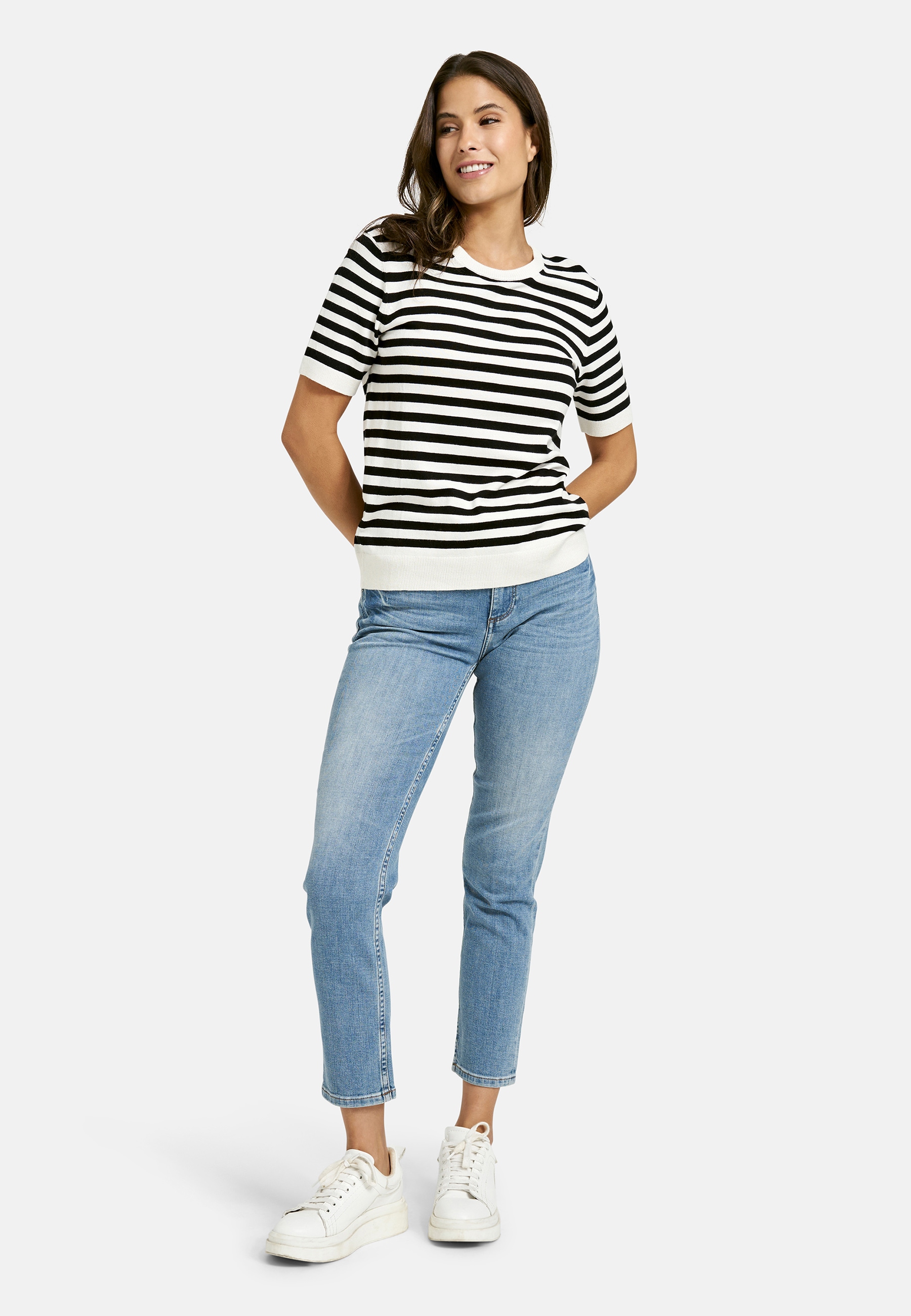 Smith & Soul Pull à manches courtes mit Rundhals, Viskosemix