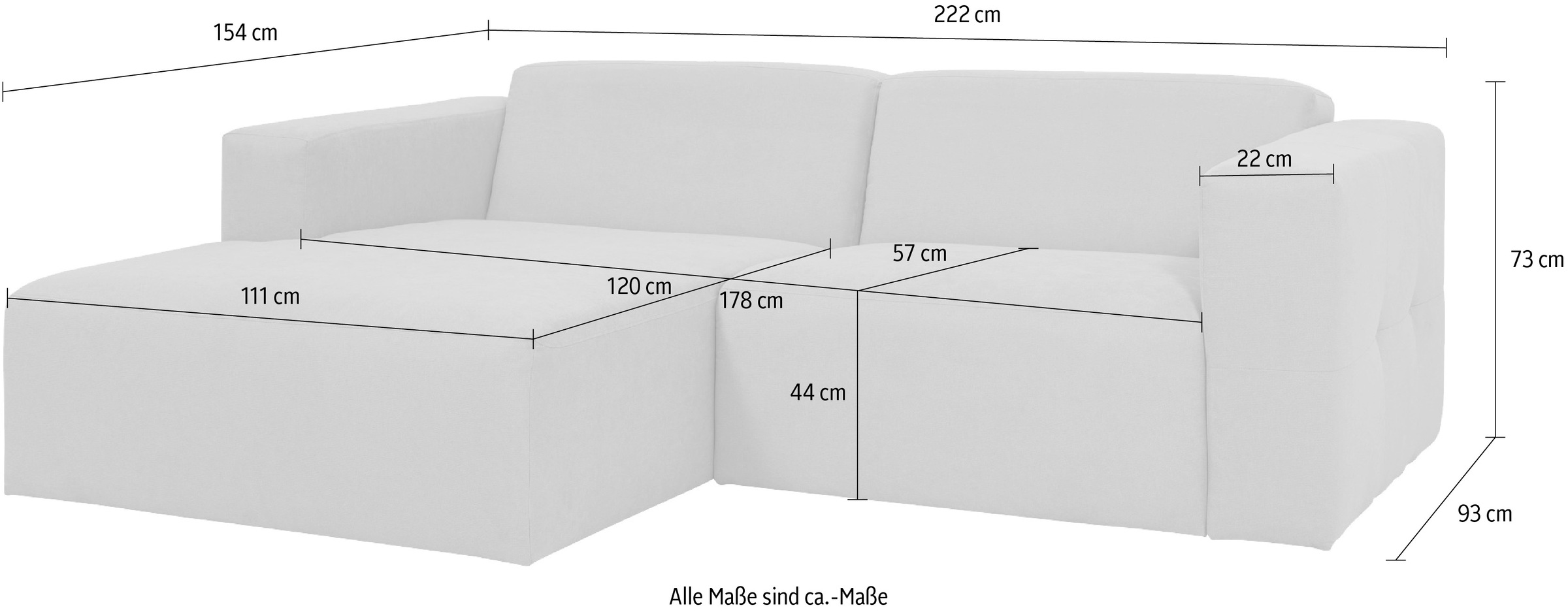 GOODproduct Ecksofa »Kelani« mit dekorativer Knopfsteppung an den Armlehnen