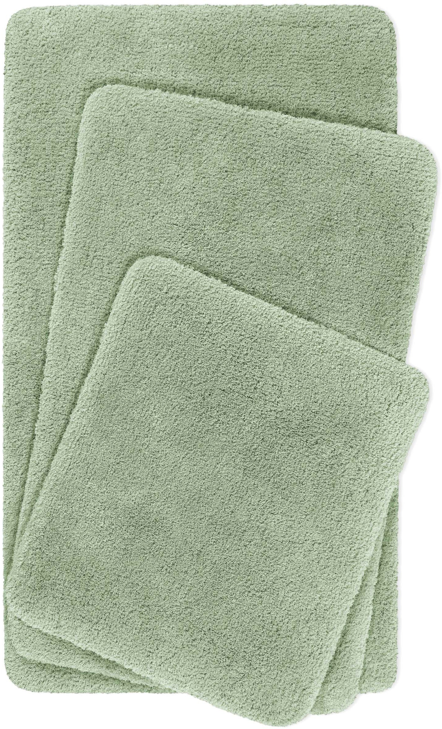 Homie Living Badematte »Porto Azzurro« Höhe 30 mm rutschhemmend beschichtet fussbodenheizungsgeeignet | schnell trocknend Badteppich, uni, rechteckig & rund, waschbar, Badezimmerteppich