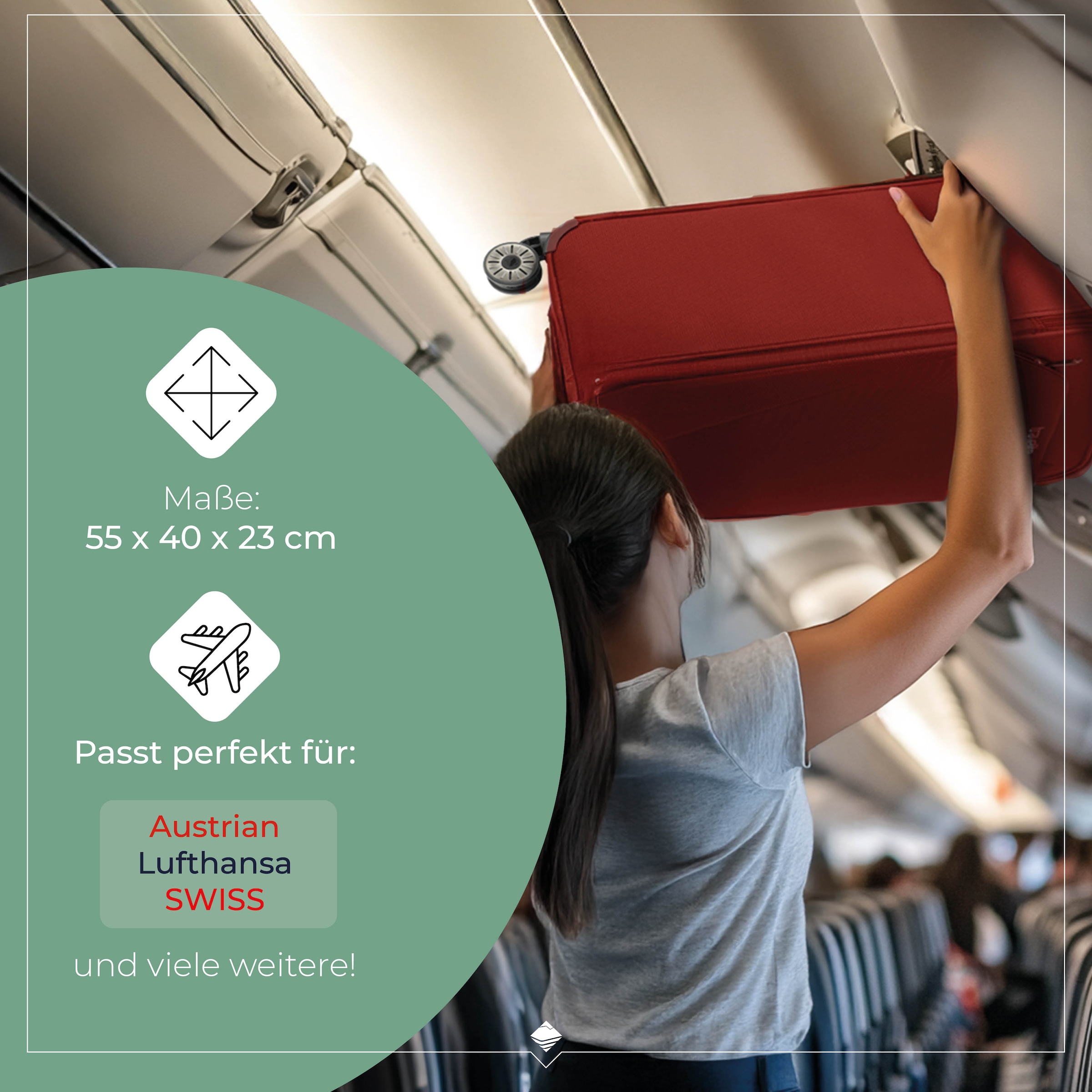travelite Handgepäck-Trolley »JETPACK Max 4 Cabin Handgepäck Koffer« 41 l 4 Rollen Weichgepäck, passend für Ryanair, Condor und viele gängige Airlines