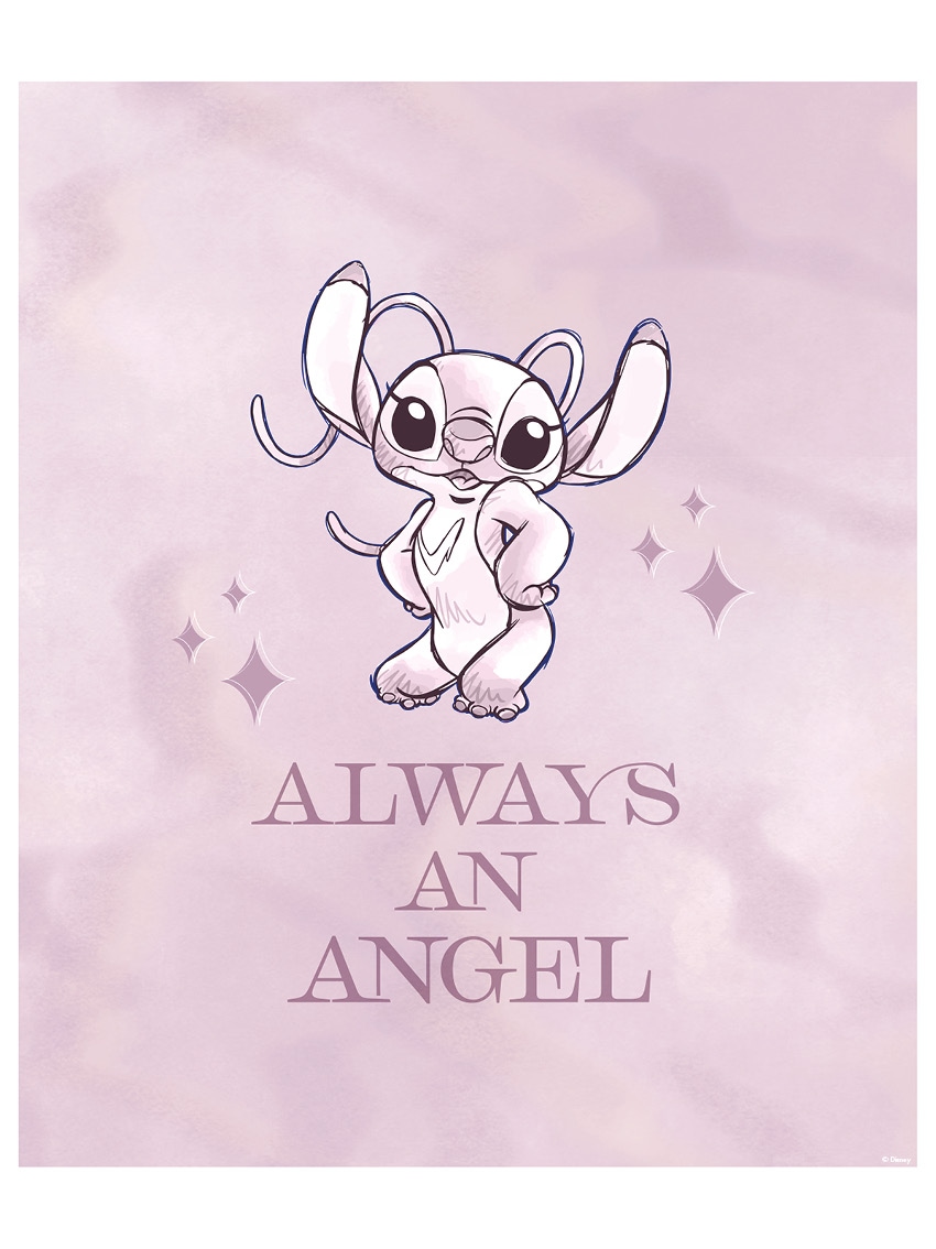 Komar Image »Stitch Always an Angel« 1 cuis tlg. Wandbild zur Dekoration im Kinderzimmer - ohne Rahmen