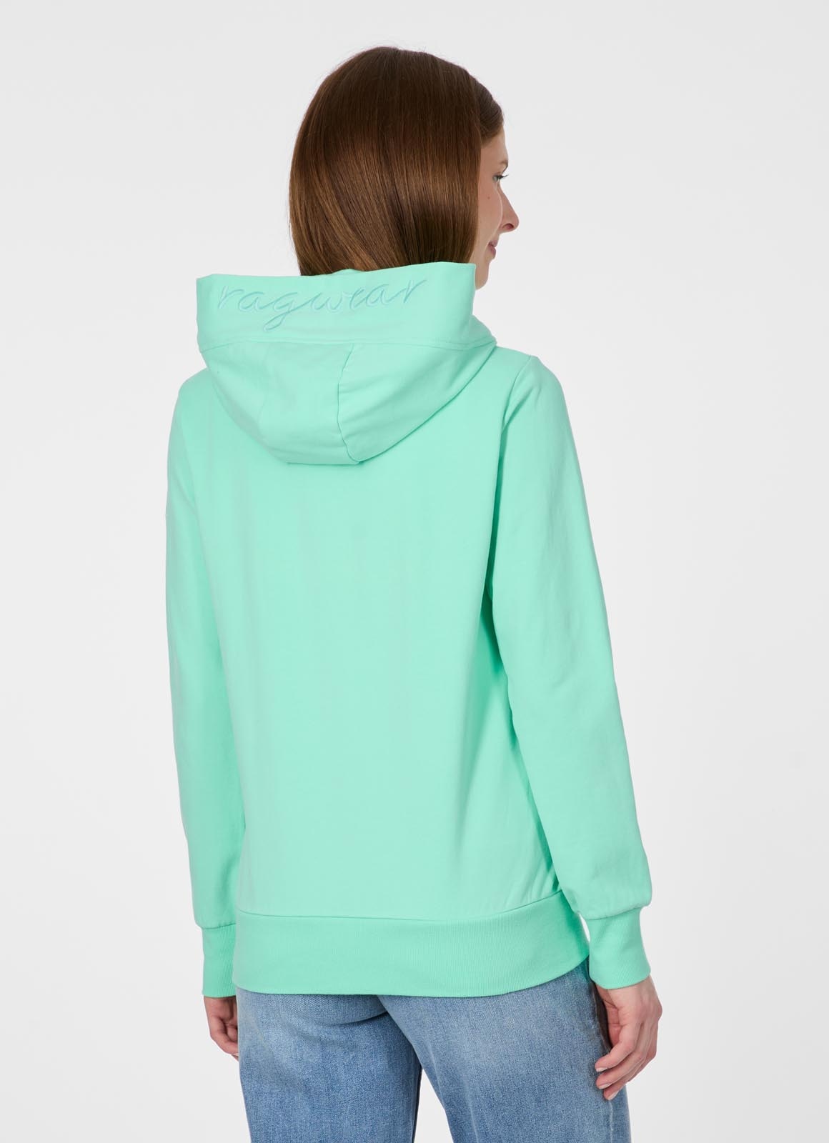 Ragwear Veste sweat »NESKIA ZIP B« Dünne Baumwollmischung, innen brushed mit Stickerei auf der Kapuze