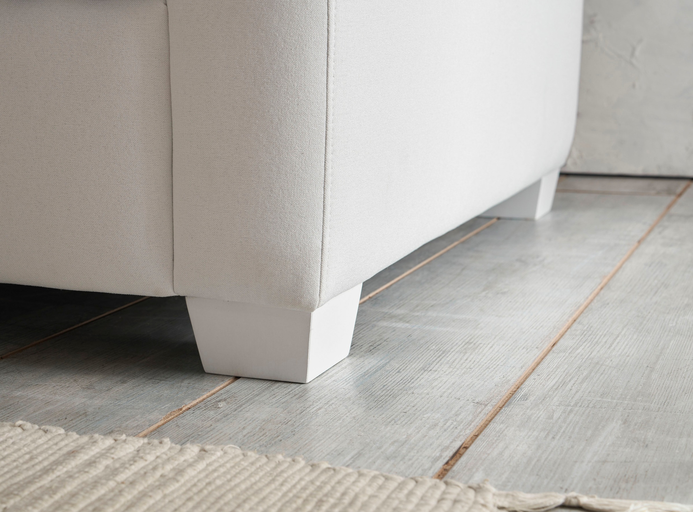 Home affaire 2,5-Sitzer »CALIFORNIA« maritimer Landhausstil, in 3 Breiten, mit Holzfüssen Weiss lackiert