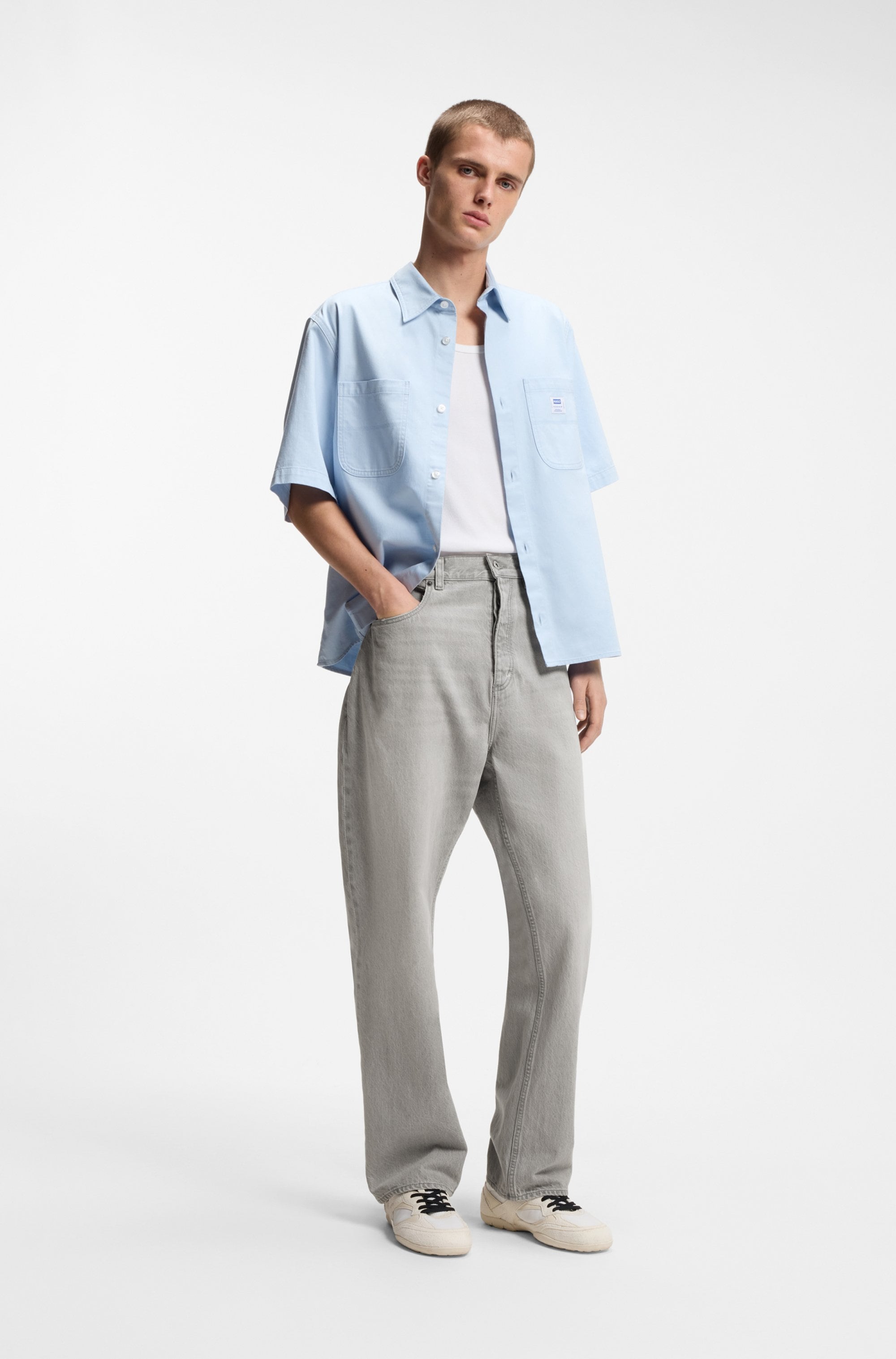 HUGO Blue Jeans à 5 poches »Nate« Baggy Fit, mittlere Leibhöhe