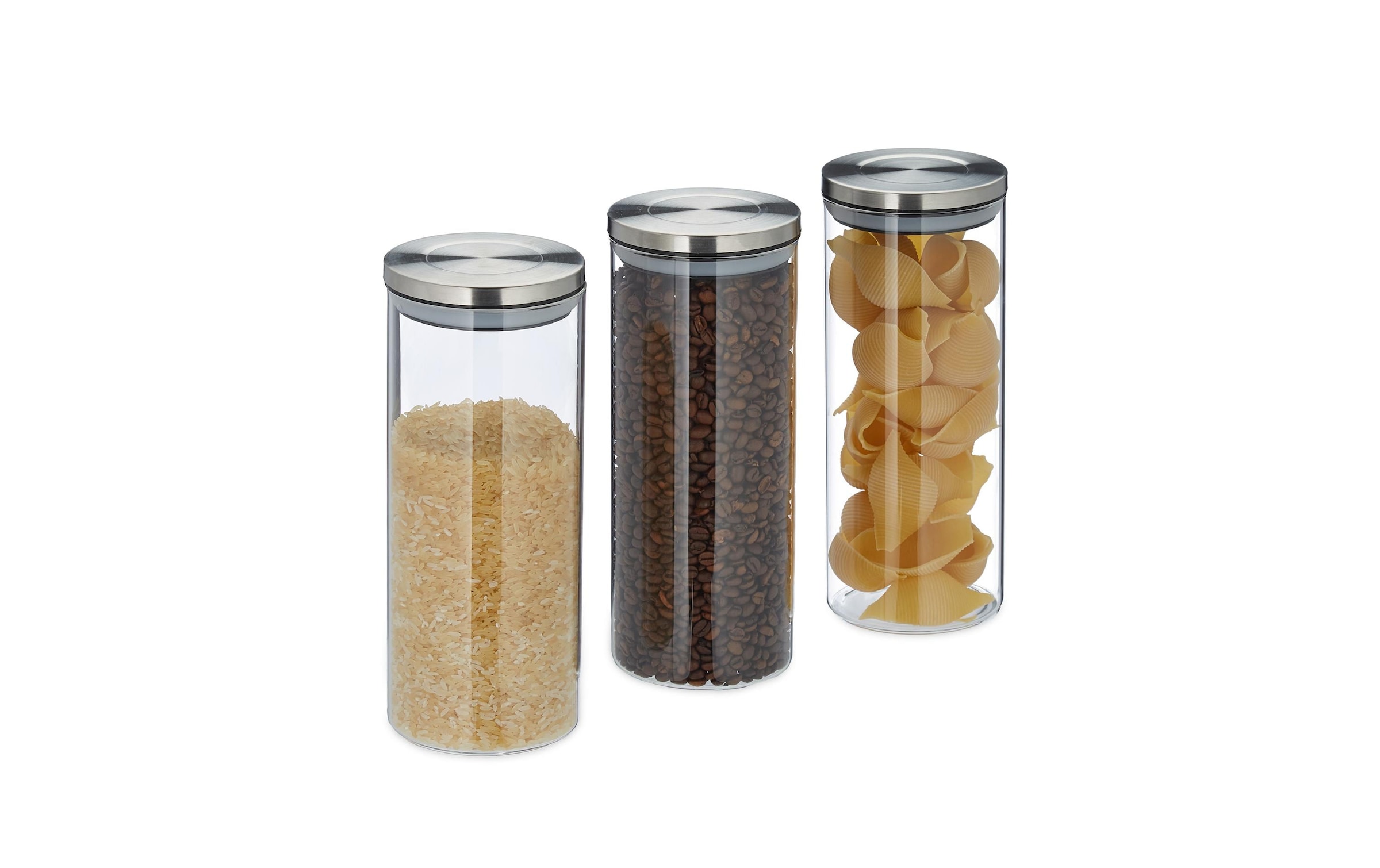relaxdays Bocal à provisions »1,5 l« compatible lave-vaisselle
