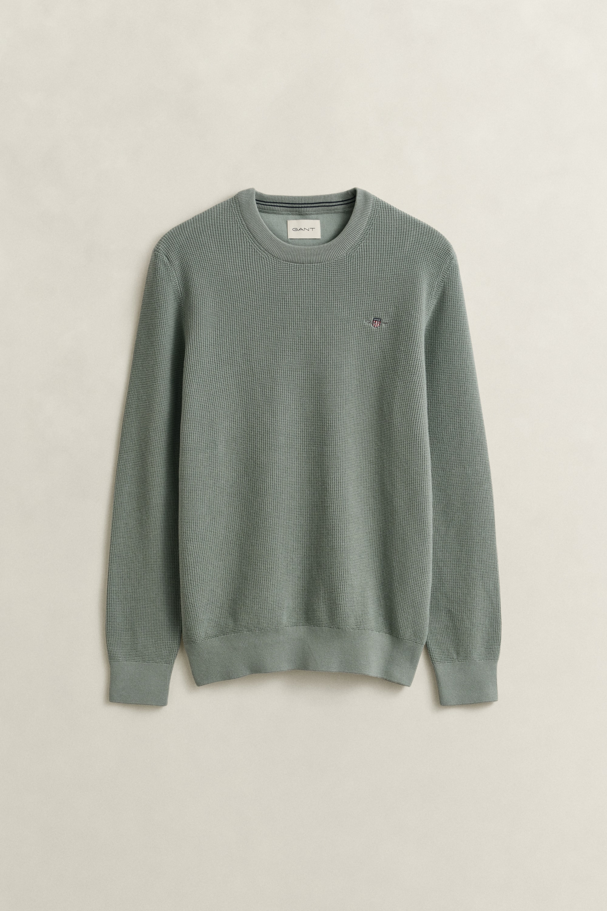 Gant Pull en tricot »MICRO TEXTURED COTTON C-NECK« Regular fit mit Rundhalsausschnitt