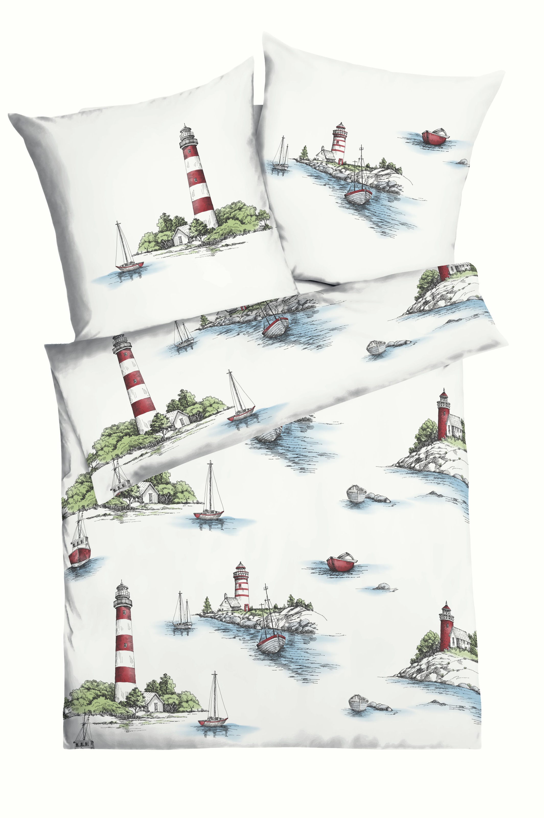 Kaeppel Linge de lit »Küstenflair« 2 cuis avec phare