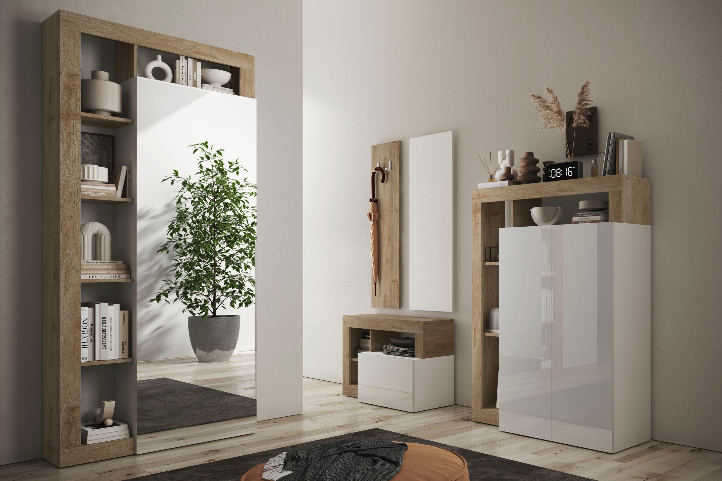 Home affaire Garderobenschrank »Hamburg, Breite 91 cm« mit 1 Klappe