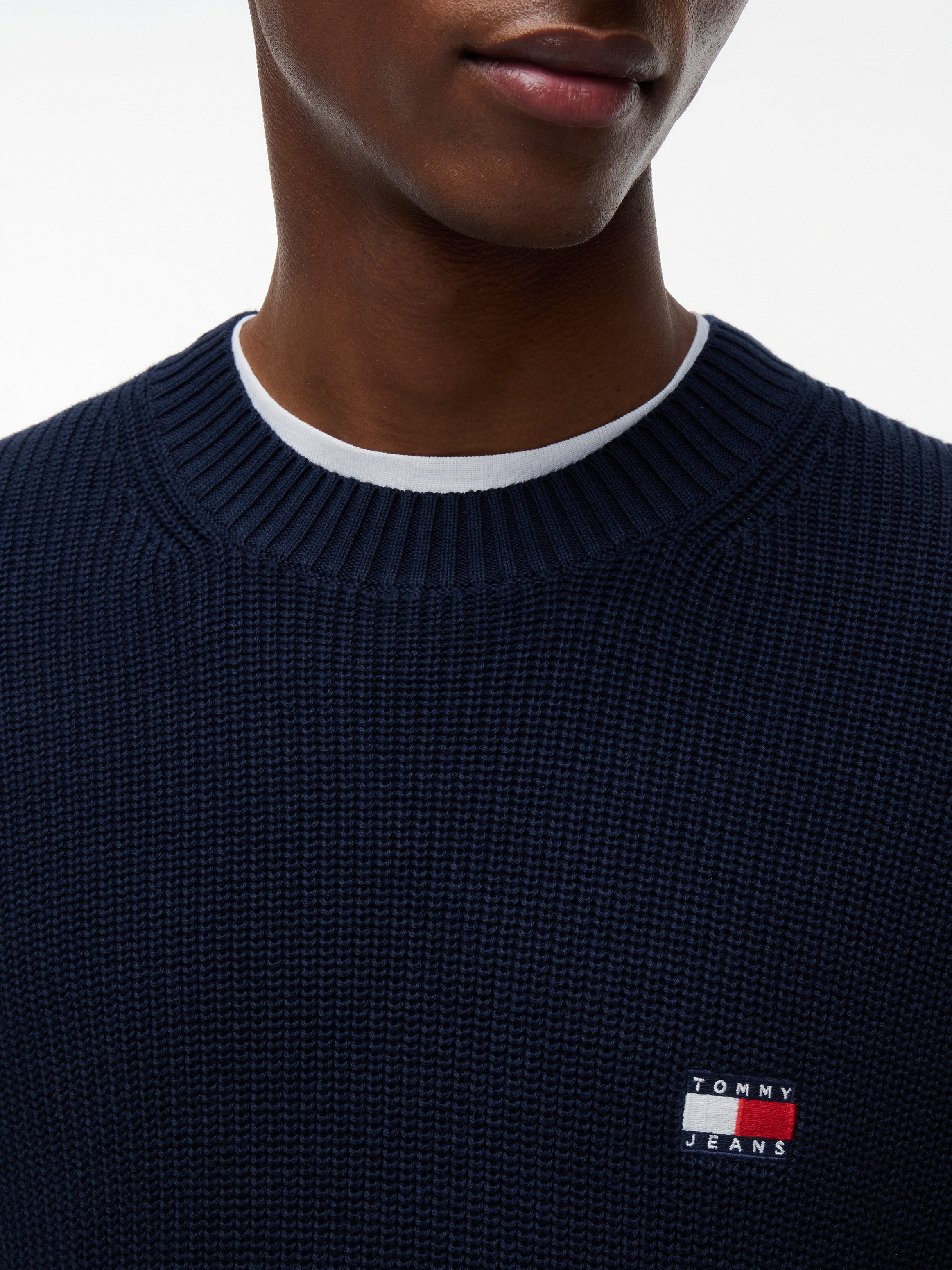 Tommy Jeans Strickpullover »TJM REGULAR BADGE SWEATER«