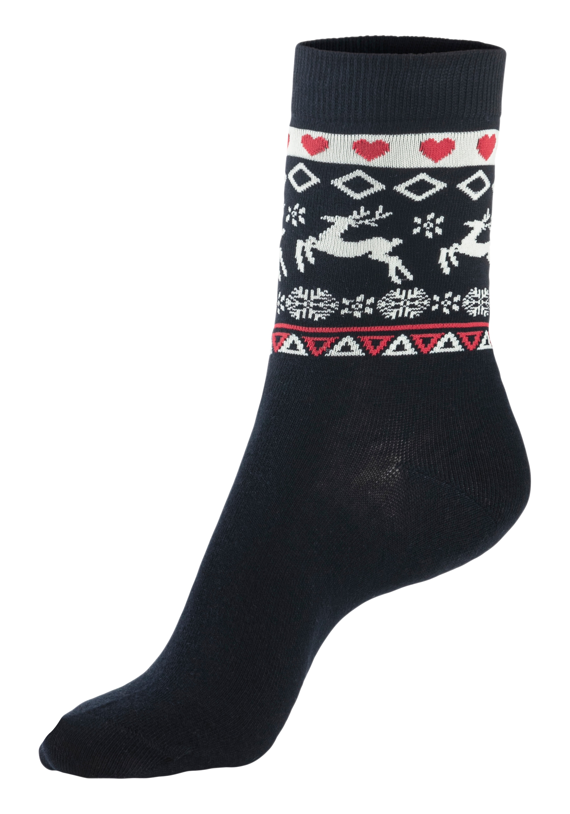 H.I.S Basicsocken Packung, 3 Stk. tlg. mit Wintermotiven