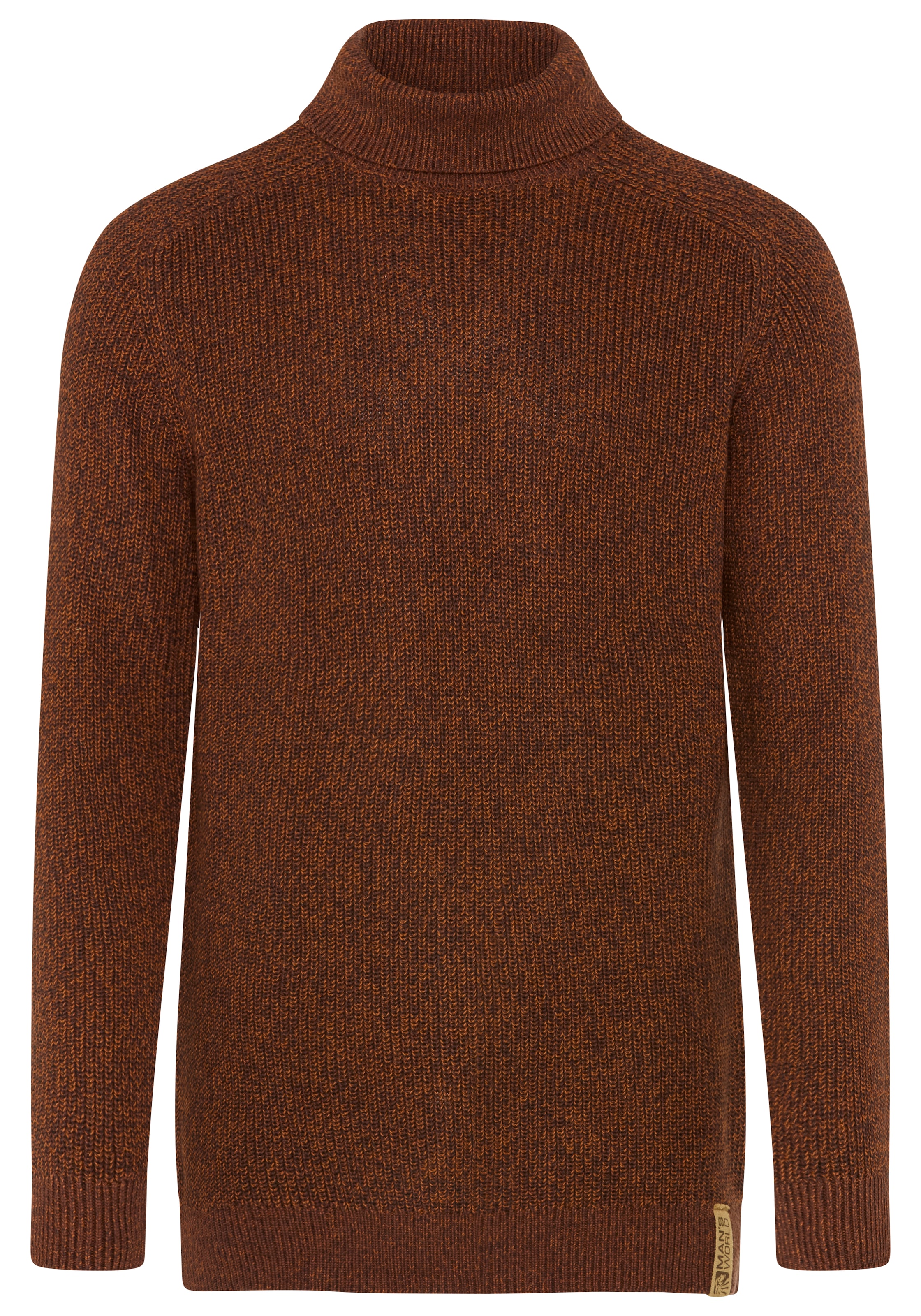 Man's World Rollkragenpullover »Neue Kollektion! Melange?Effektgarn mit farbigen Akzenten« Langarm mit Raglanärmel, aus Baumwolle, mit Rollkragen