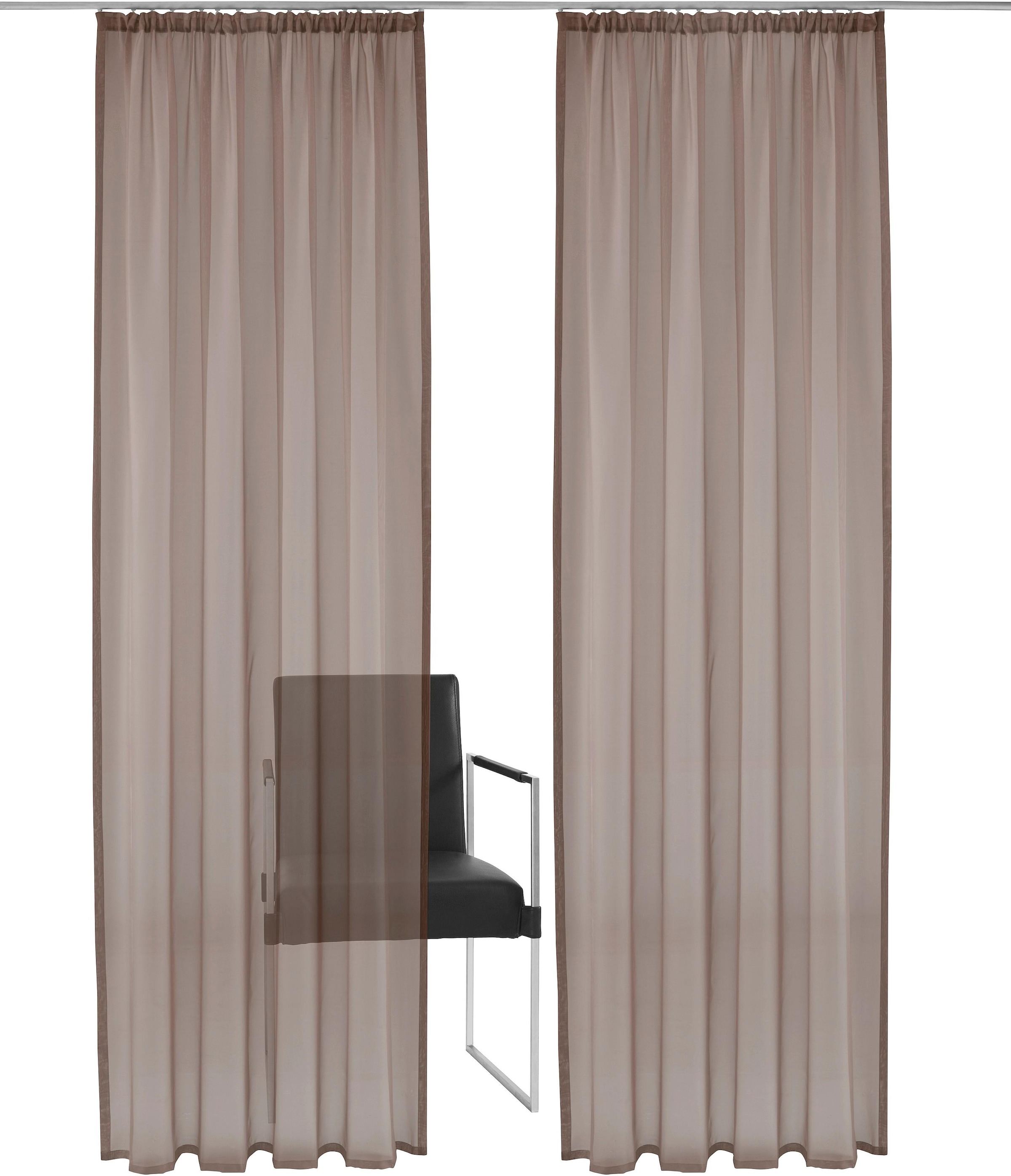 GOODproduct Rideau »XANA« Bande volante 1 cuis tlg. Bestseller, einfarbig, 1 bzw. 2 Schals, pflegeleicht, Beststeller!