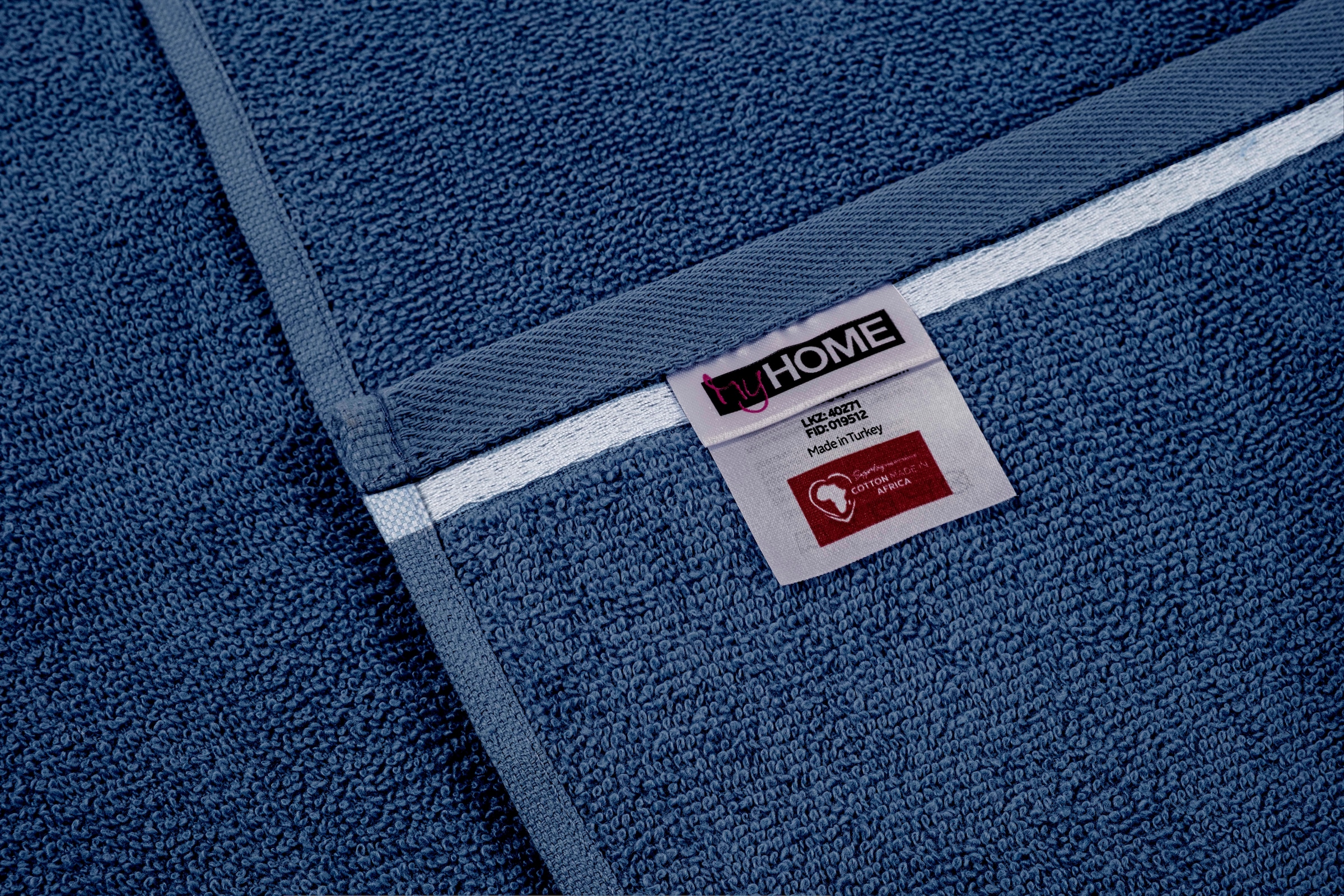 my home Set de serviettes »Niki, Duschtuch, Handtücher und Gästetücher« Set Frottee en feutre Handtücher mit mehrfarbiger Streifenbordüre, weich, aus 100% Baumwolle