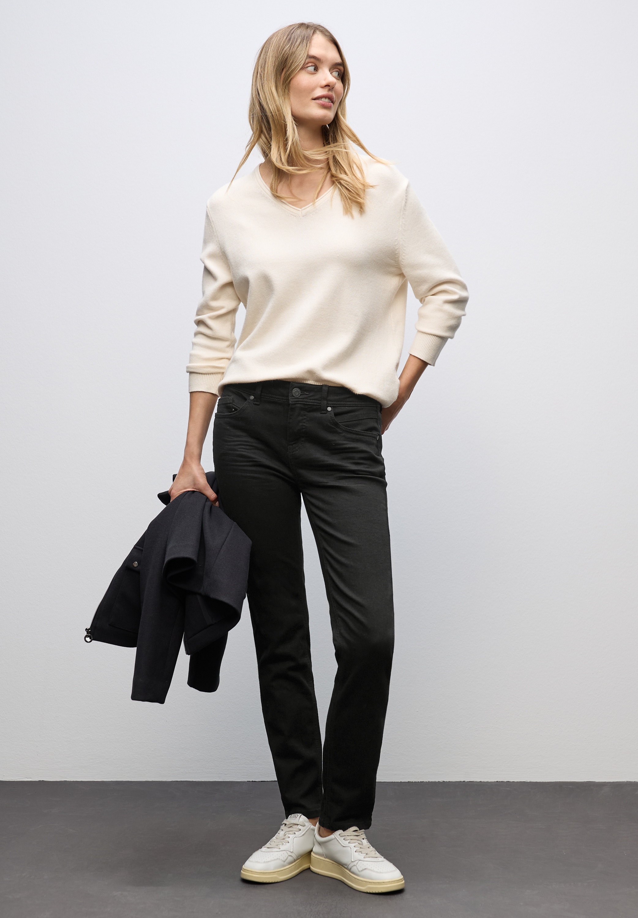 STREET ONE Jeans à 5 poches »Style Jane« im Slim Fit, Mid Waist