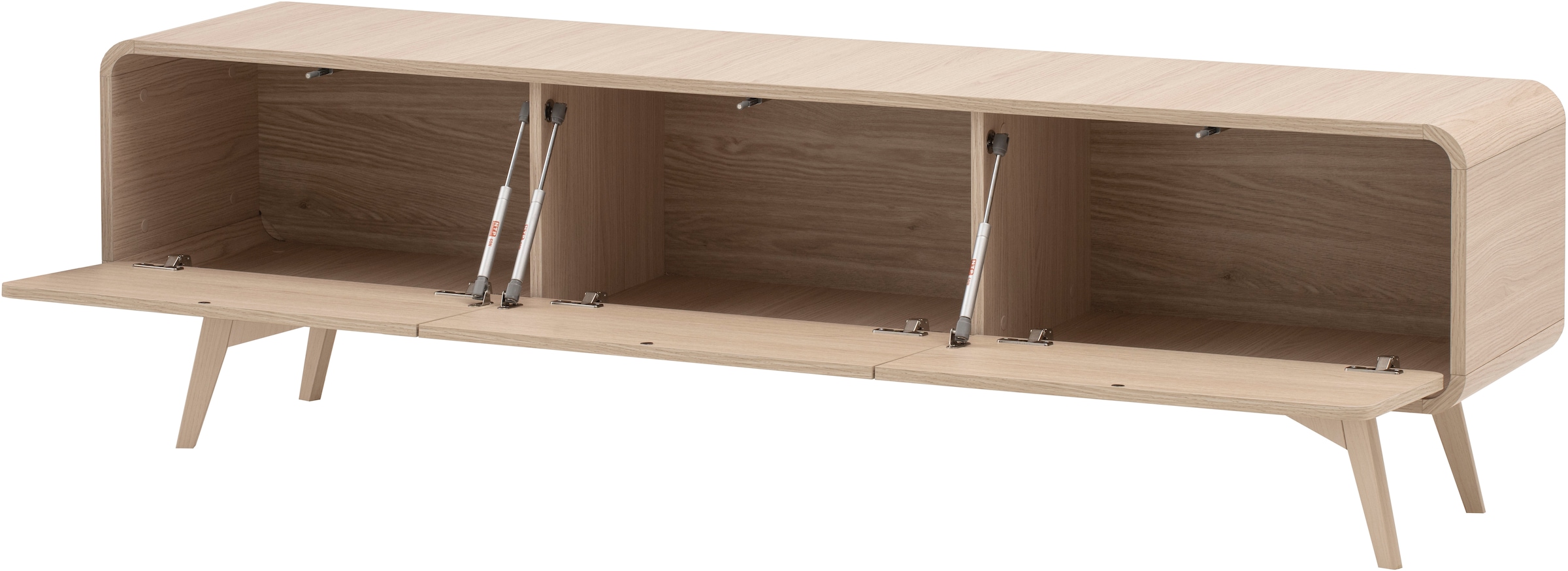 Home affaire Table basse »Torsby, moderner TV-Schrank, Kommode in Eiche Natur, TV-Unterschrank« abgerundete Ecken, ausreichend Stauraum, vielseitig einsetzbar