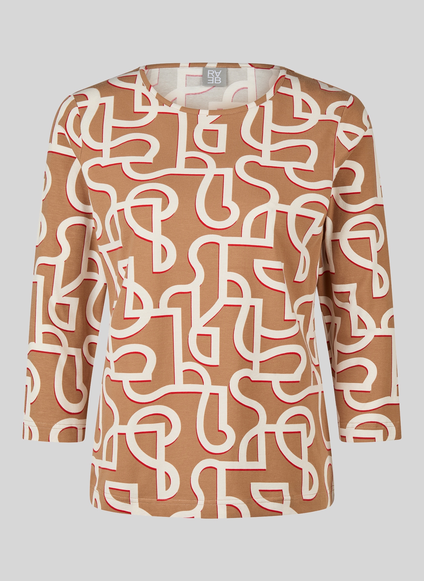 Rabe T-shirt à manches 3/4 T-shirt à motifs avec stretch