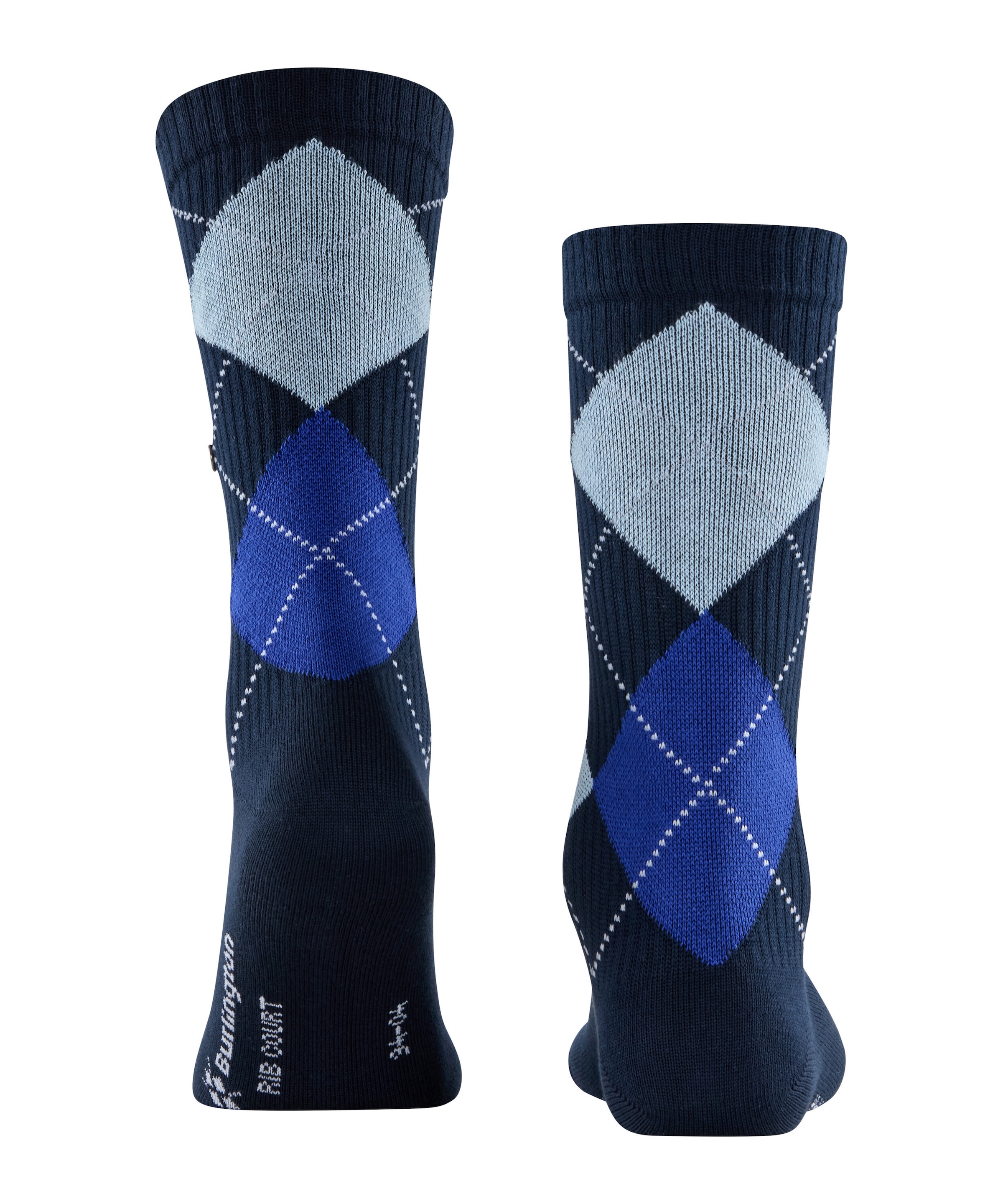 Burlington Socken »Rib Court« Einheitsgrösse 40-46, Argyle-Muster, feine Rippenstruktur
