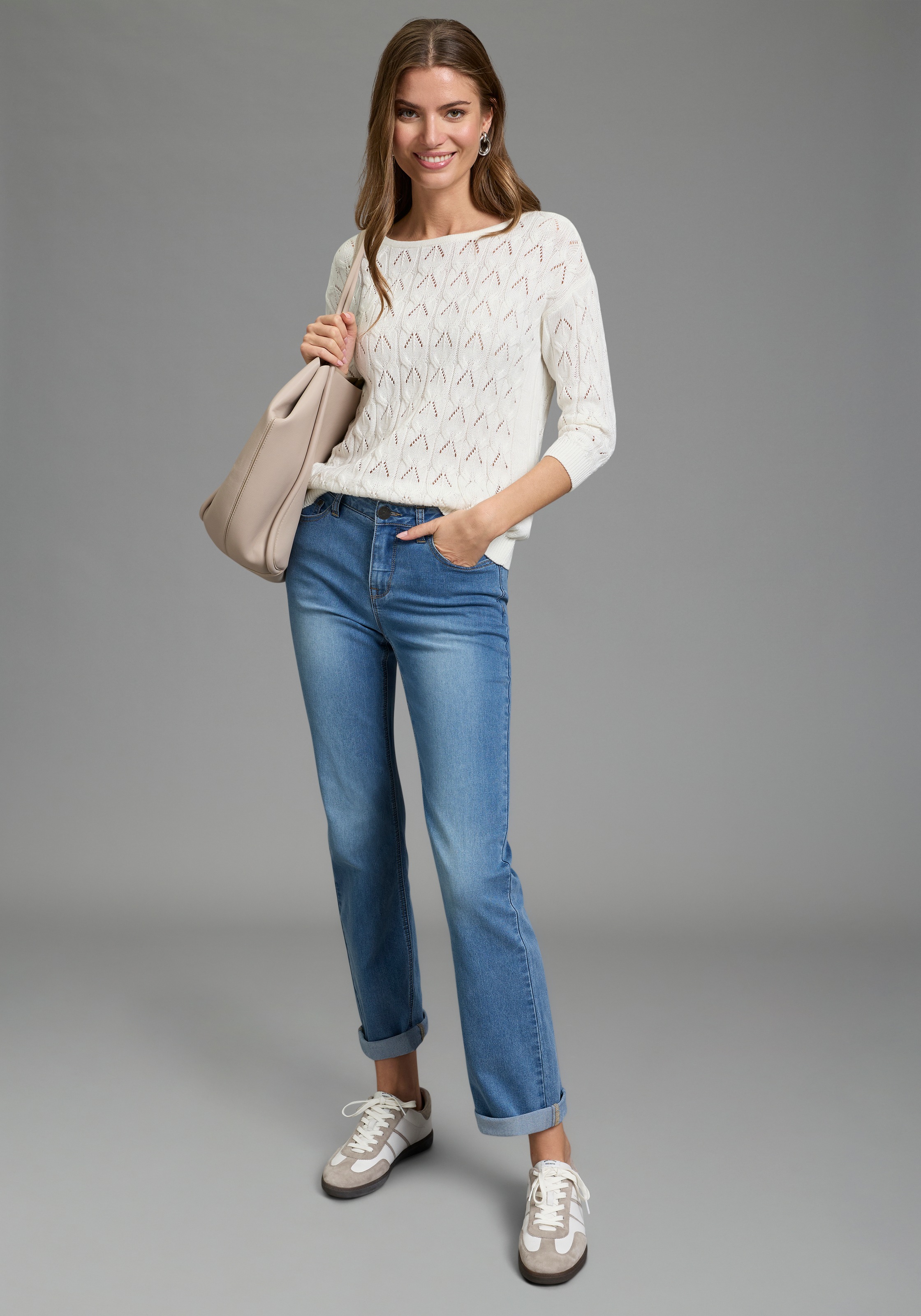 Laura Scott Pull ajouré »im leichten Sommer-Look« pull léger à motif ajouré féminin