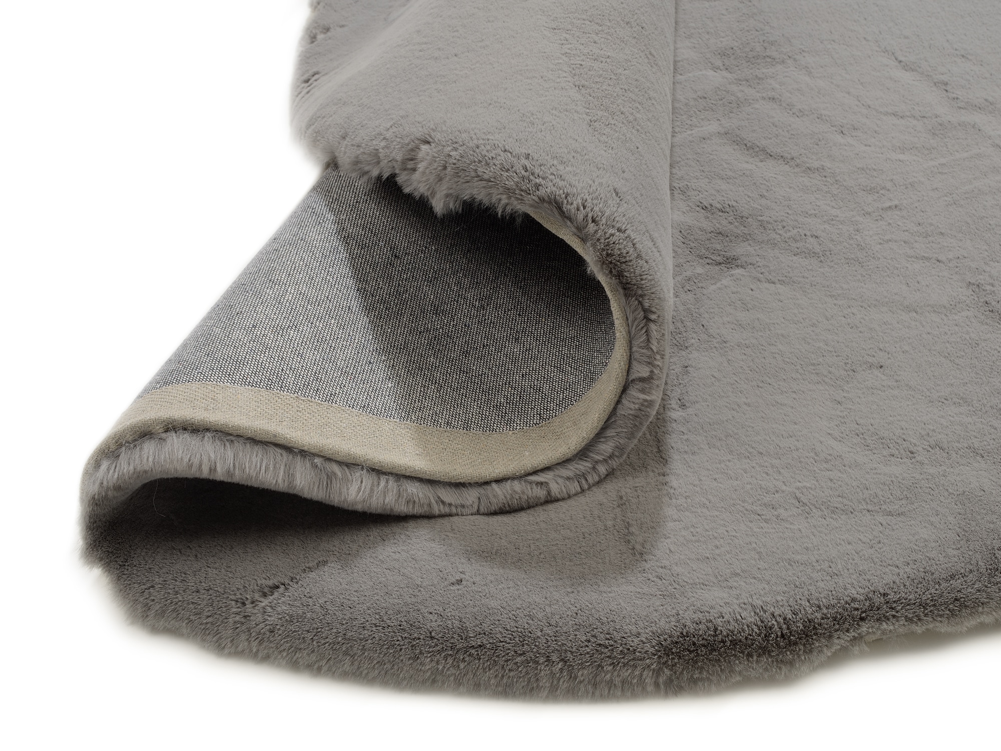 OCI DIE TEPPICHMARKE Hochflor-Teppich »ALISSA« rund 38 mm Höhe Kuschelig weicher Flor, Kaninchen Fell Haptik, getuftet