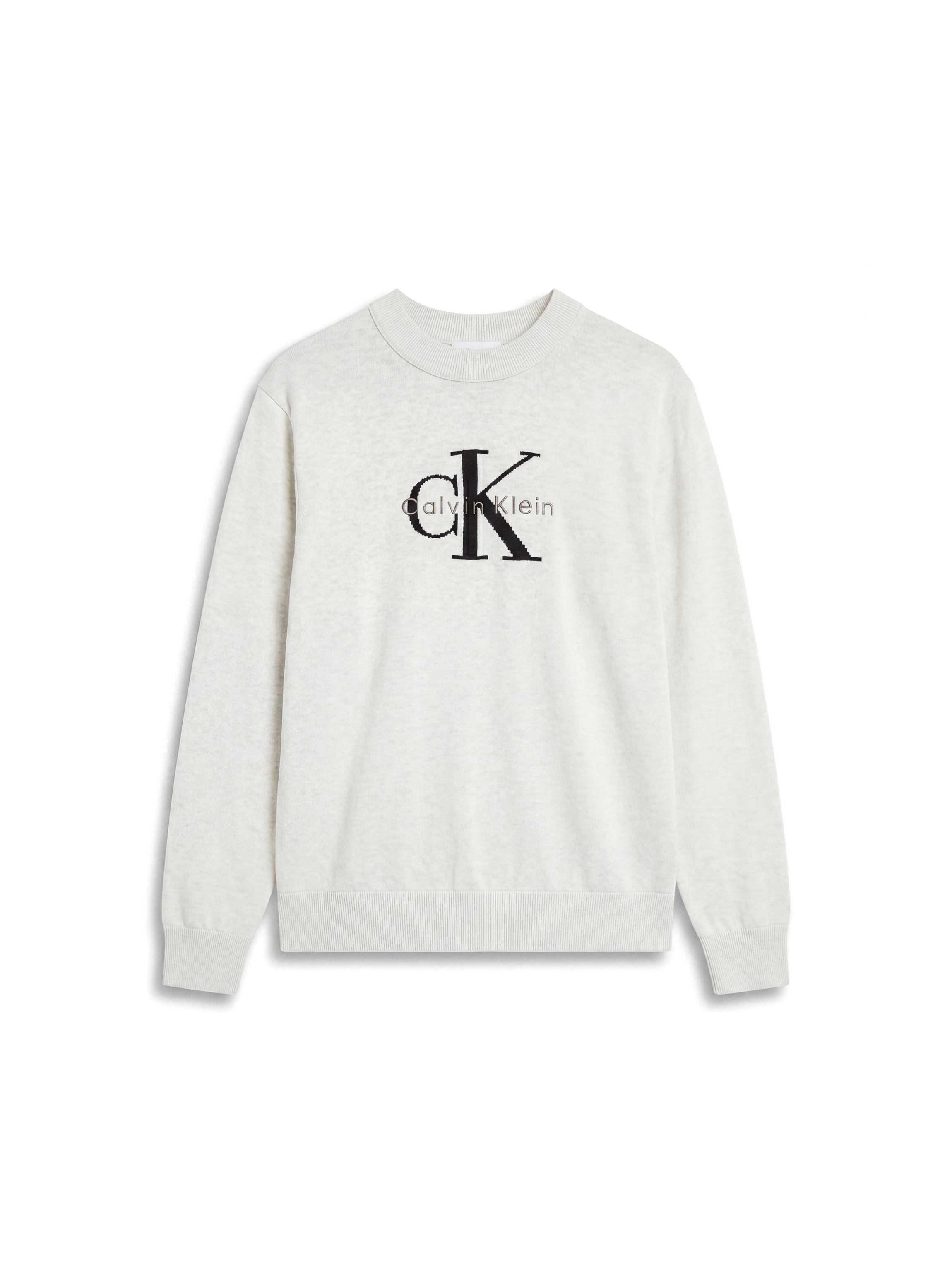 Calvin Klein Pull à col rond »COTTON MONOLOGO« Coupe régulière avec col rond