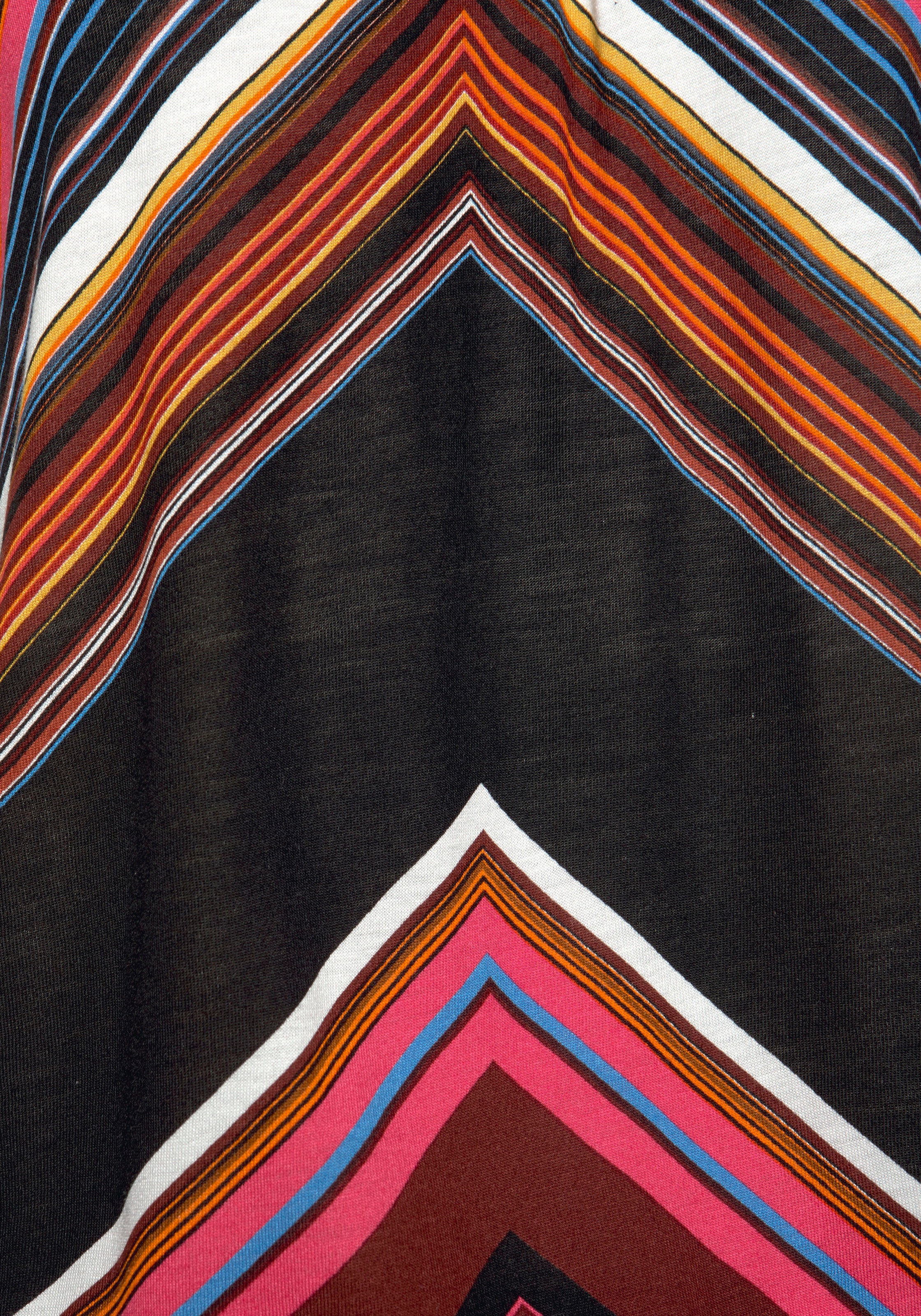 LASCANA Strandkleid mit Zick-zack-Muster und verstellbaren Trägern, Sommerkleid