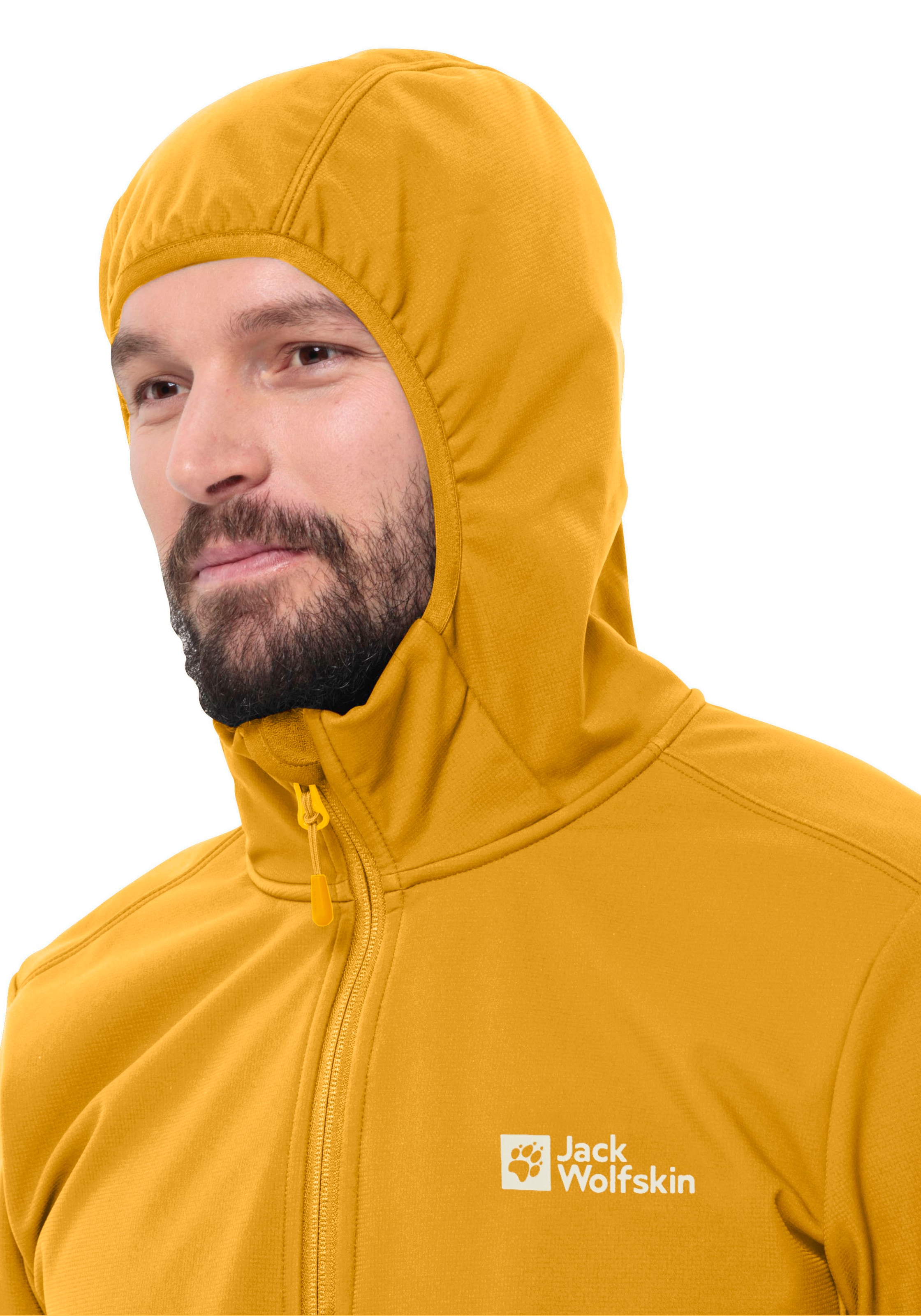 Jack Wolfskin Softshelljacke »BORNBERG HOODY« mit Kapuze Atmungsaktiv, leicht, Übergangsjacke