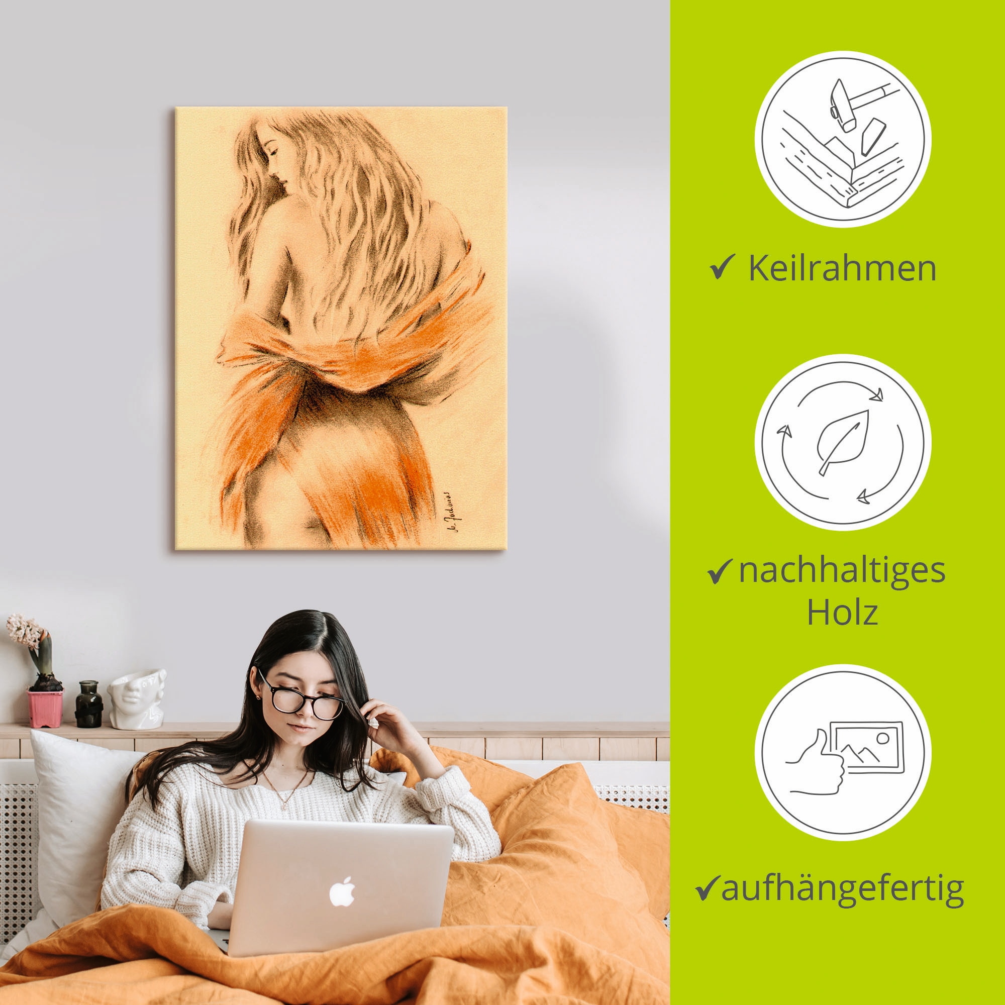 Artland Wandbild »Traumgirl« Frau 1 Stk. tlg. als Leinwandbild, Poster in verschied. Grössen