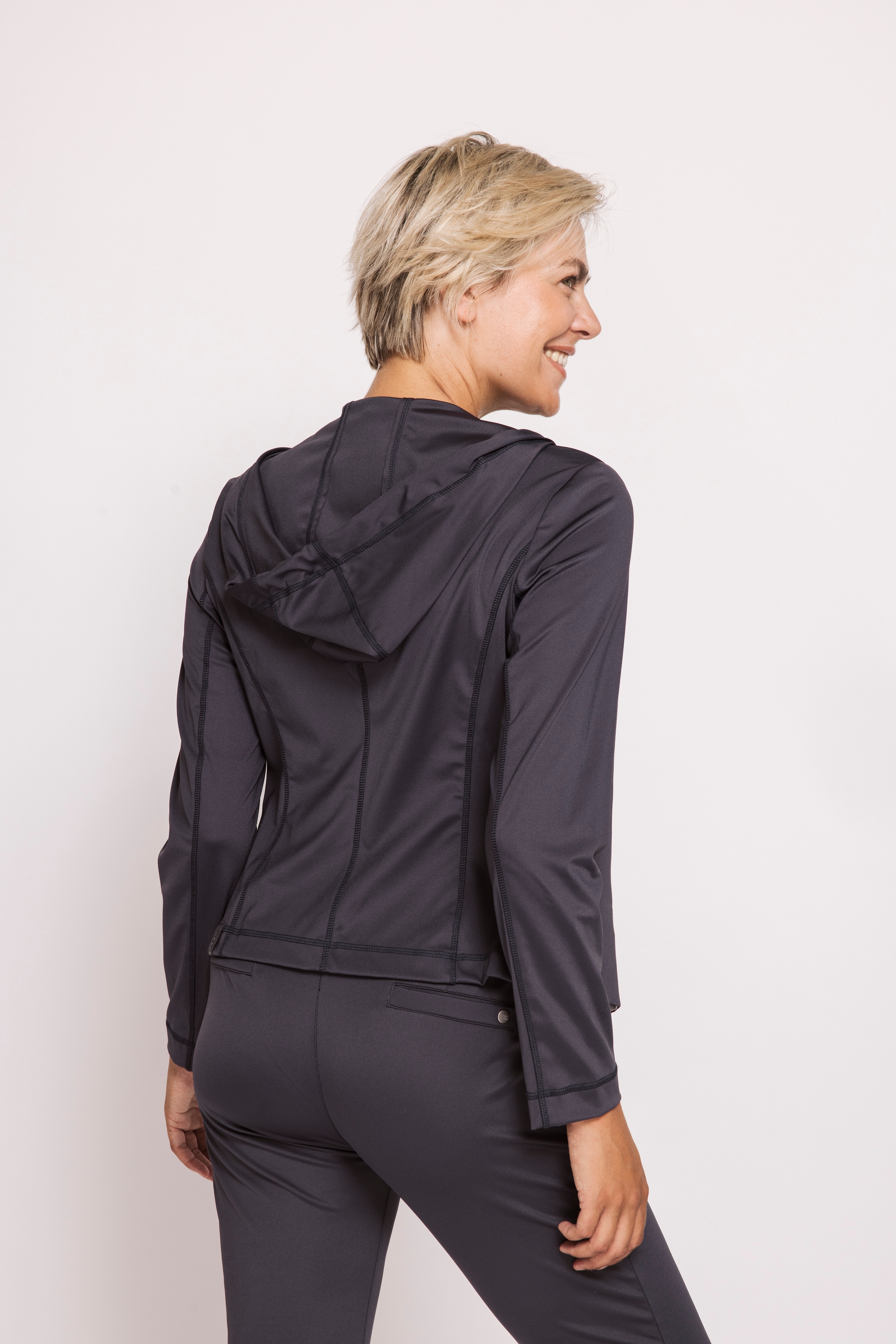 Zhrill Blazer court »ZHDARCIA Blazer mit Kapuze« mit Reverskragen/Kordelzug und Kapuze