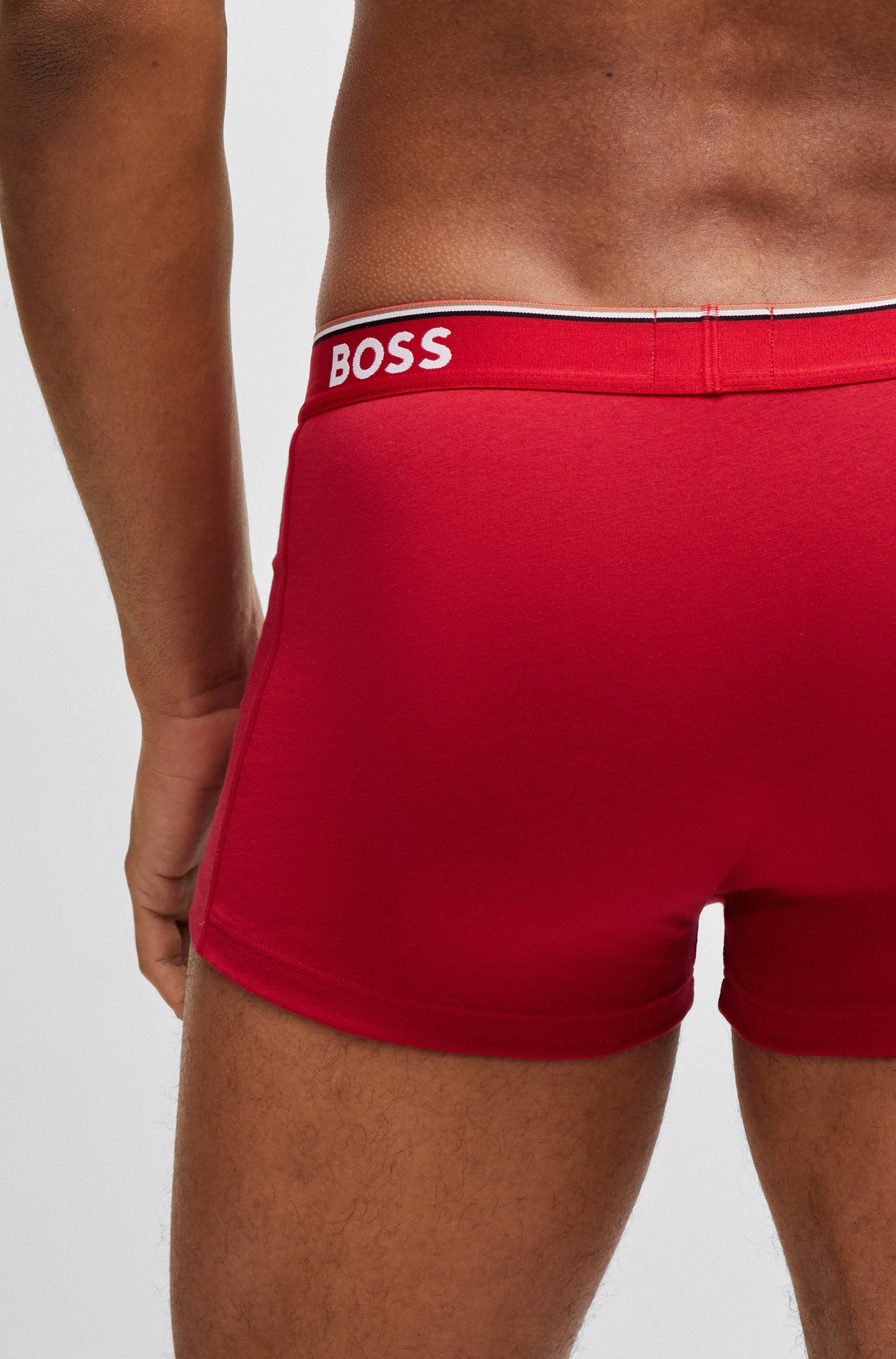 BOSS Boxer »TRUNK 3 PACK« 3 Stk. tlg., BOSS Schriftzug auf dem Bund