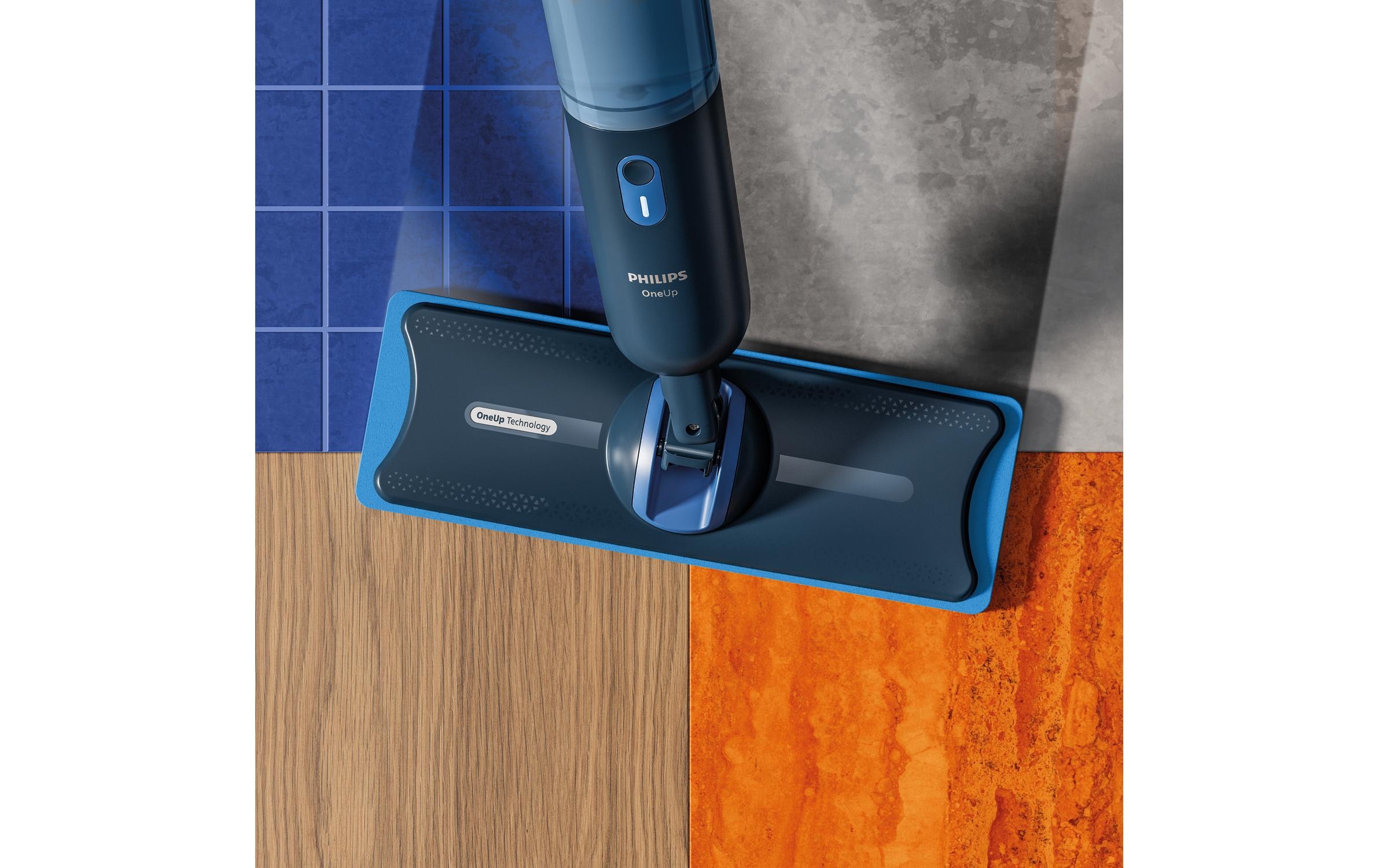 Philips Nettoyeur de sol »OneUp XV1892/02, hochkonzentrierte Bodenlösung« convient à tous types de sols (y compris sols en bois)