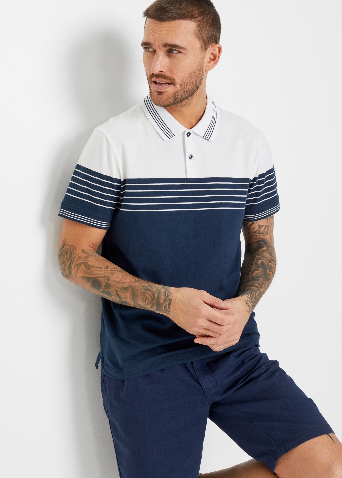 bonprix Polo coupe régulière, manches courtes, en jersey de coton
