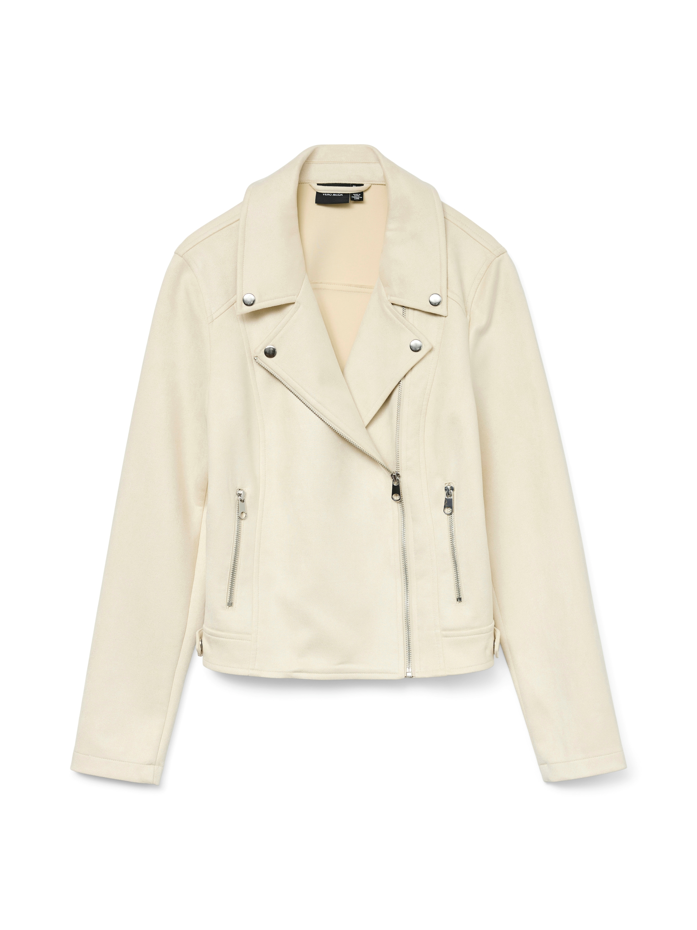 Vero Moda Veste de motard »VMJOSE SHORT FAUX SUEDE JACKET GA NOOS« mit asymetrischem Reissverschluss