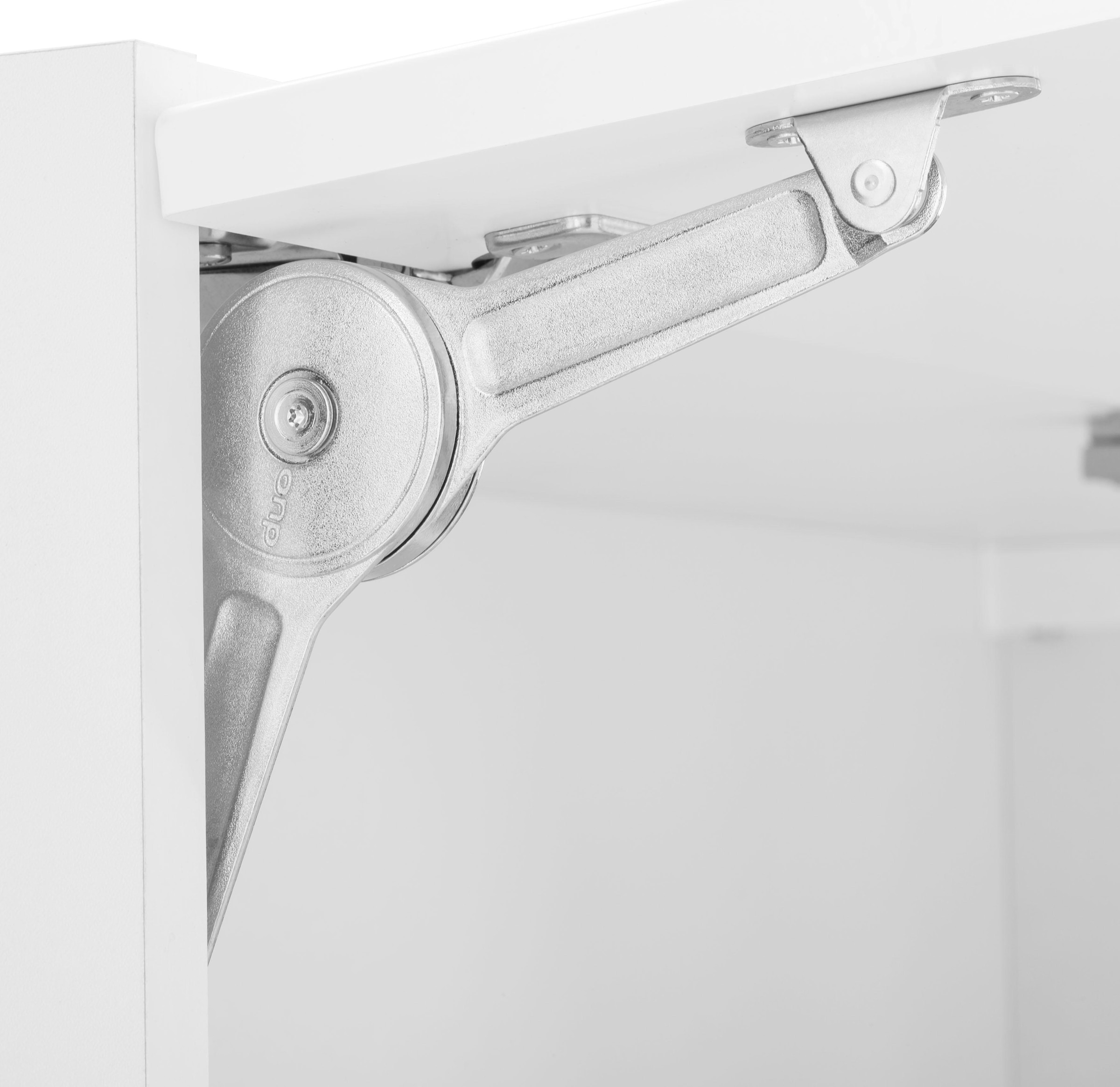 KOCHSTATION Armoire suspendue à abattant »KS-Tulsa« 100 cm breit, mit 1 Klappe, schwarzer Metallgriff, MDF Front