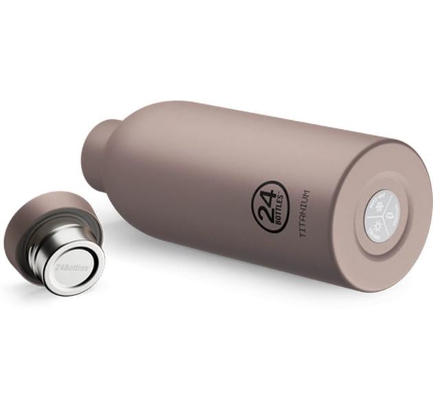24 BOTTLES Bouteille isotherme »Clima Titanium 500 ml« Trinkflasche aus Titanium für tägliche Nutzung