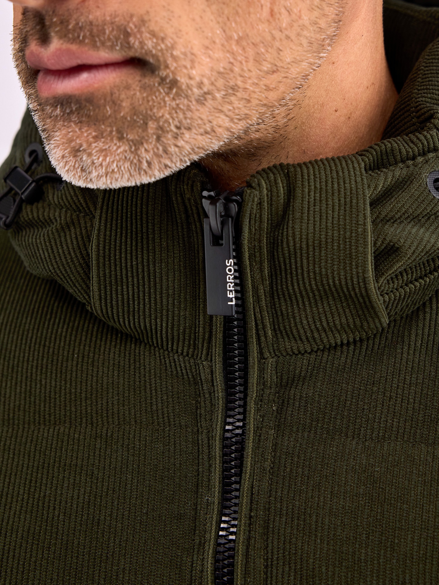 LERROS Veste d'hiver »Herren Steppjacke in funktionaler Cord-Optik« mit Kapuze