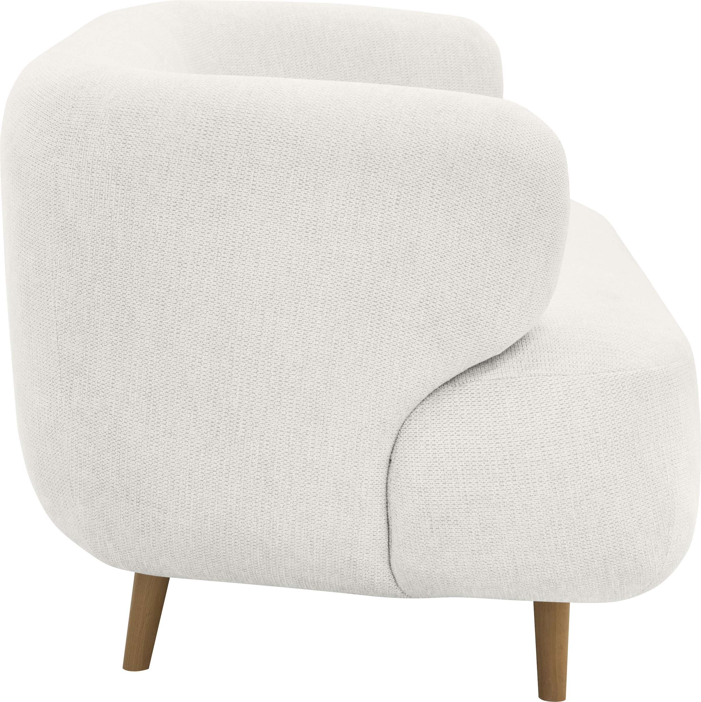 Home affaire 2-places »Tistam Runde Form,« perfektes Einzelstück, organische Form, Füsse aus massivem Holze