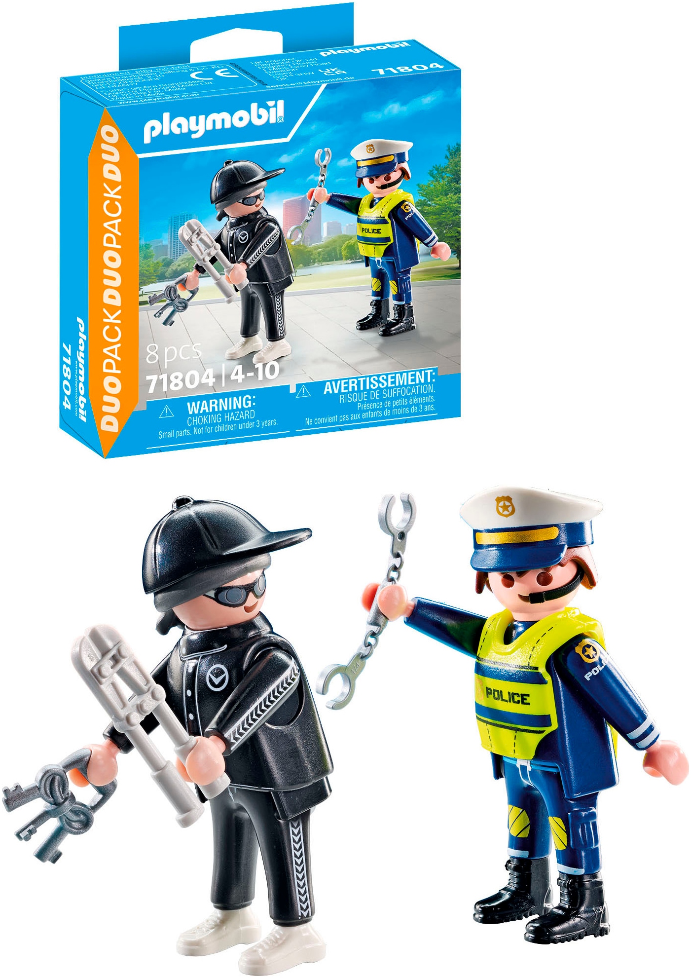 Playmobil® Jeu de construction »Polizist und Einbrecher (71804), Playmobil DuoPack« fabriqué en Europe