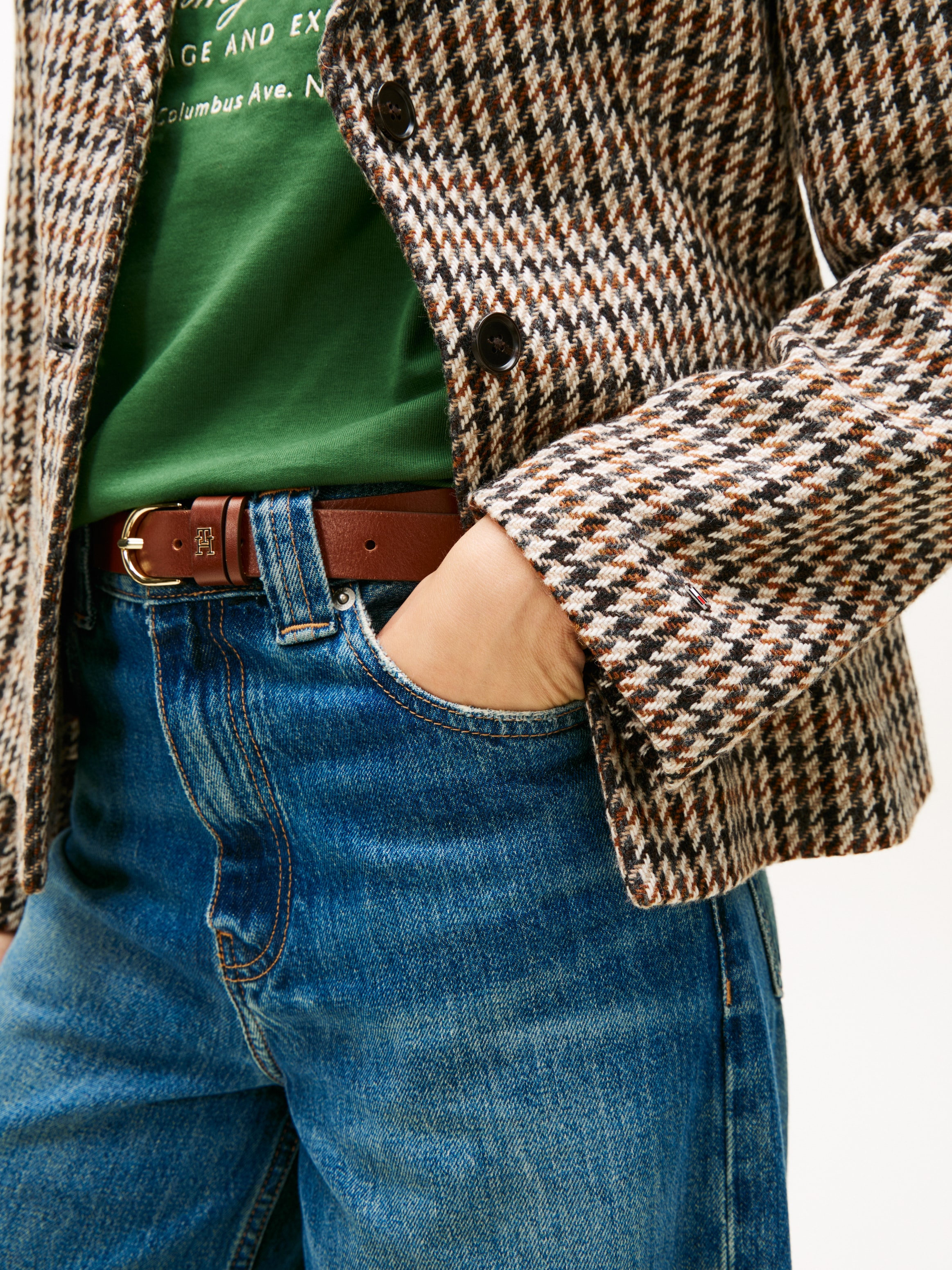 Tommy Hilfiger Blazer court »HERITAGE CHECK BLAZER« aus reiner Wolle