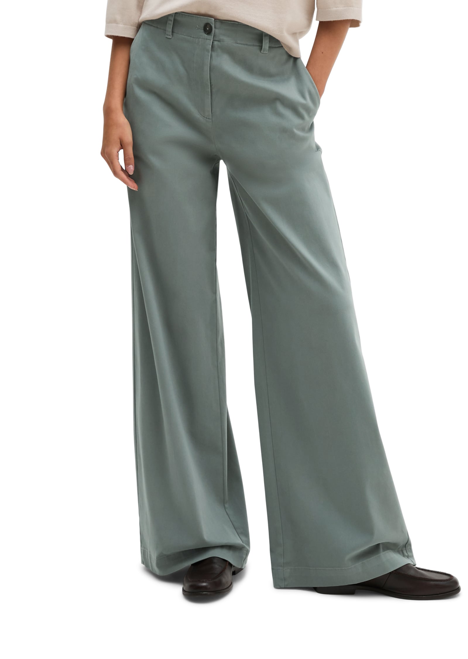 Marc O'Polo Stoffhose »MARGO WIDE«  aus Organic Cotton-Satin-Stretch