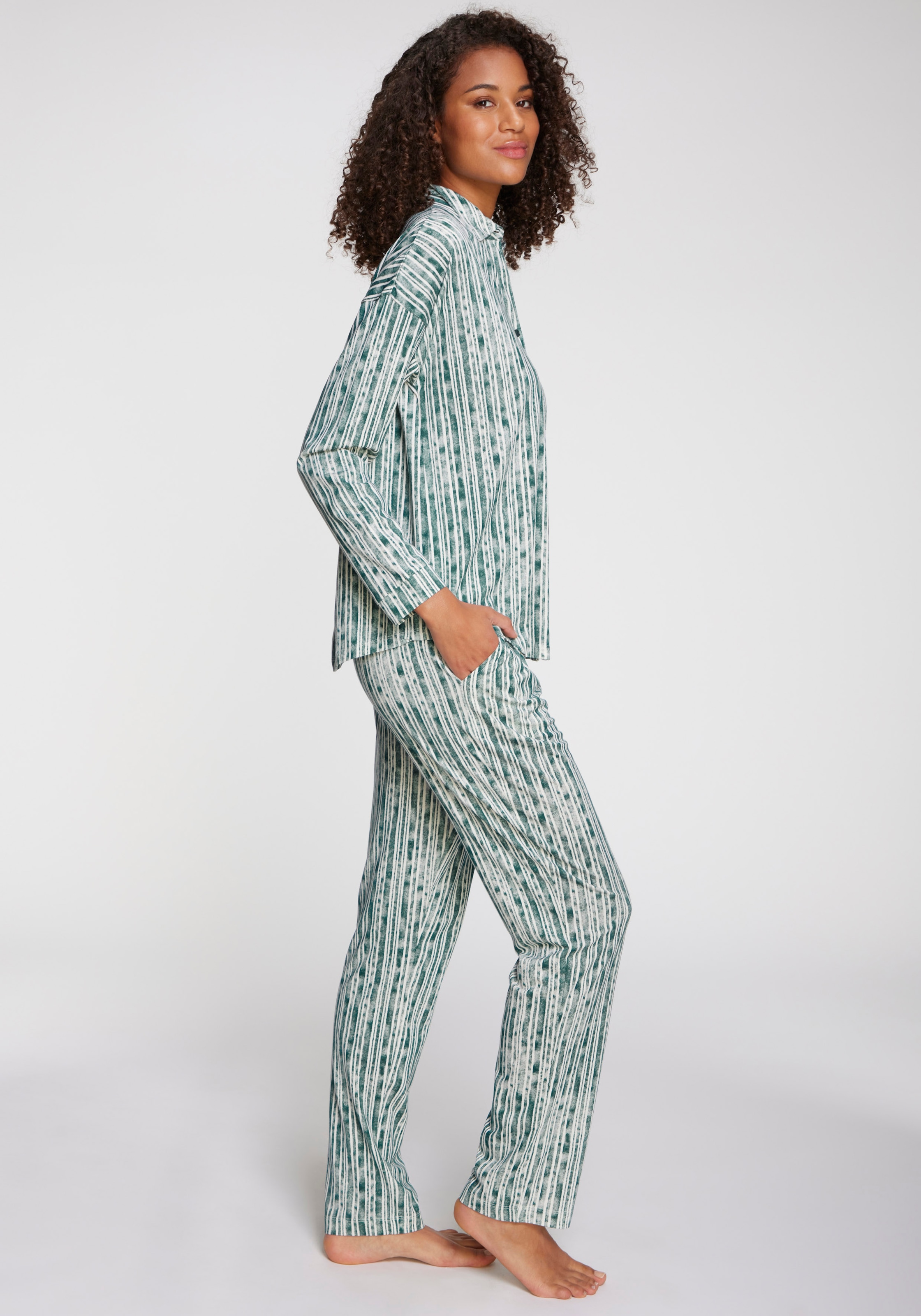 Vivance Dreams Pyjama 2 tlg. Mit schönem Streifenmuster